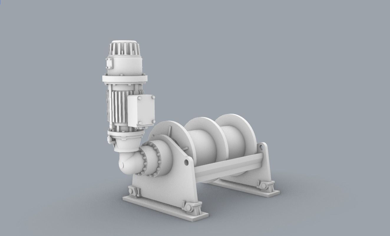 Boat Winches Set PM - 5 Winch Models 3D print model_27