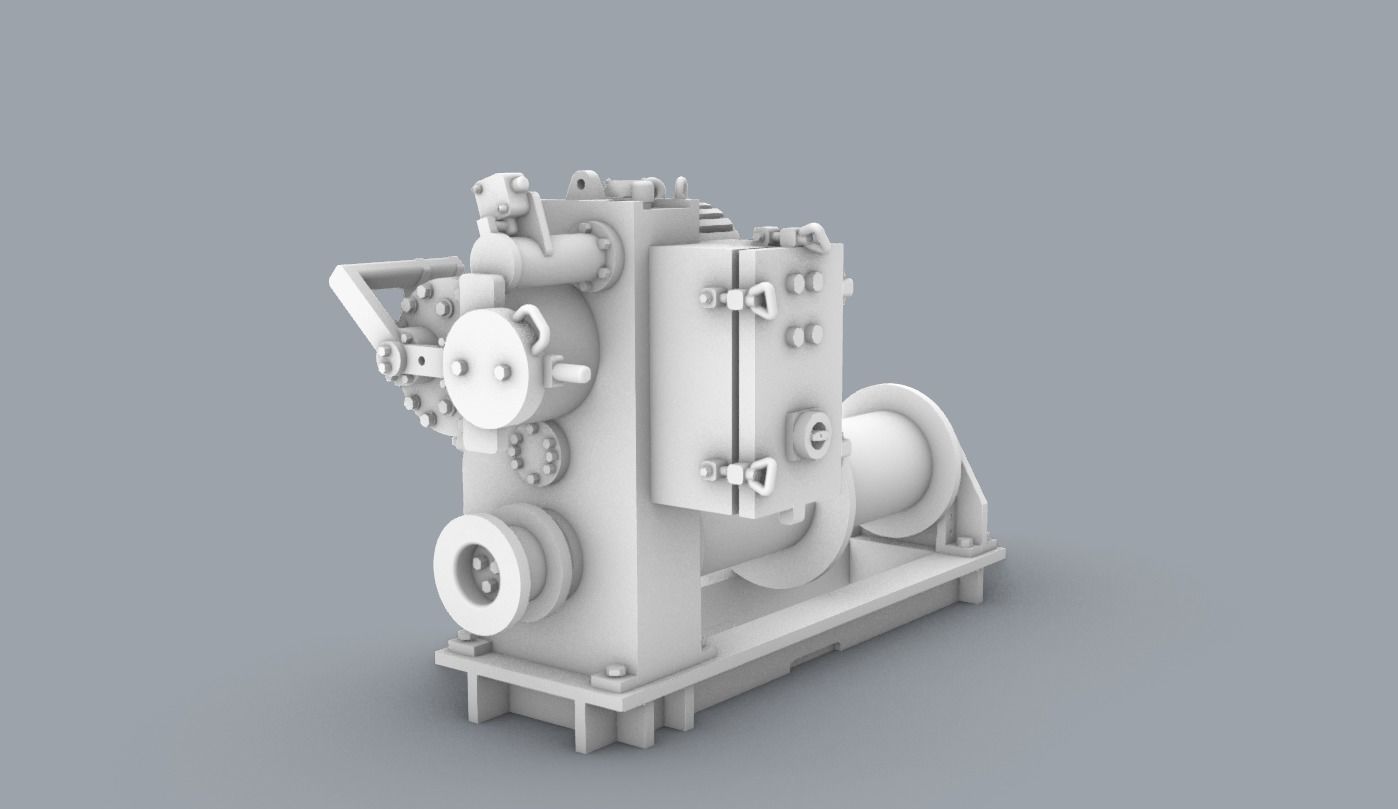 Boat Winches Set PM - 5 Winch Models 3D print model_39