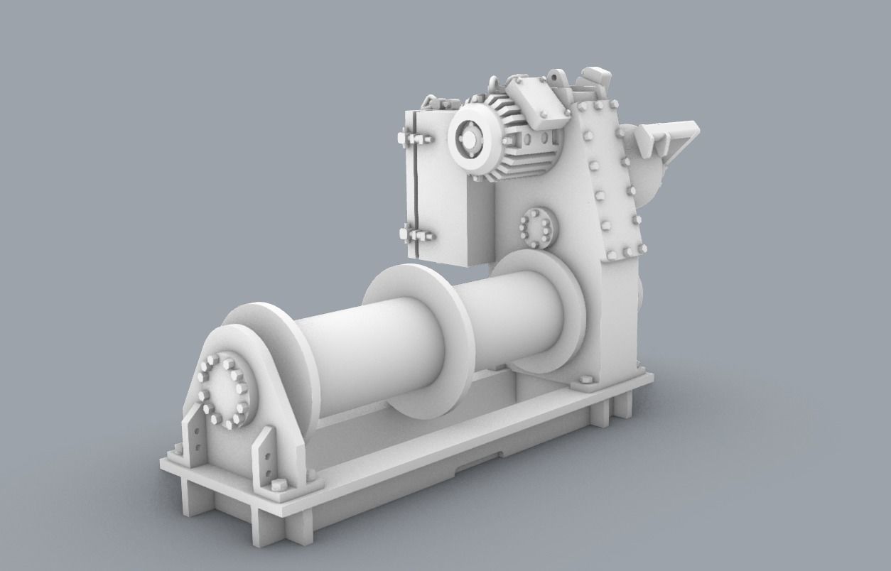 Boat Winches Set PM - 5 Winch Models 3D print model_43