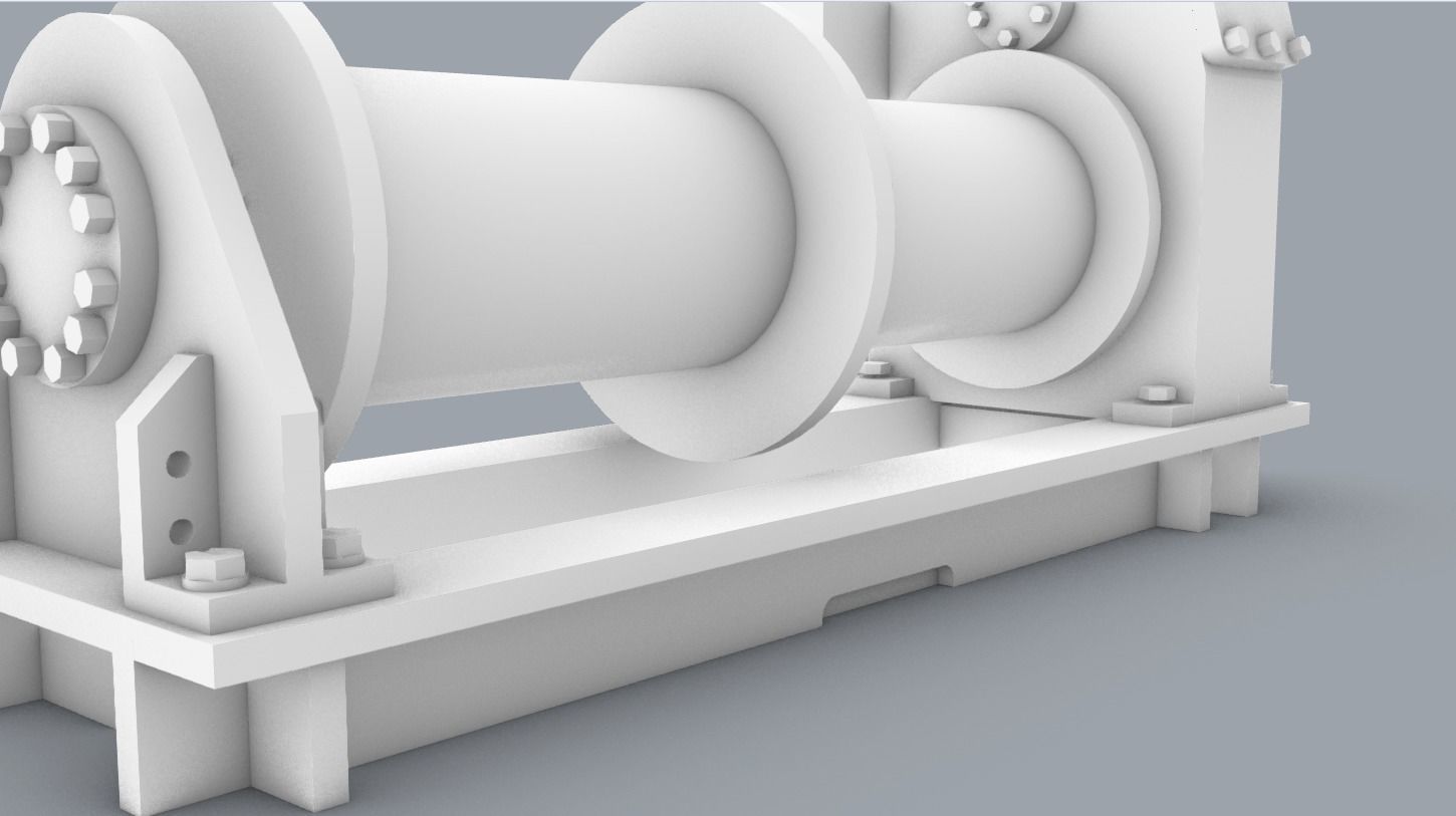 Boat Winches Set PM - 5 Winch Models 3D print model_45