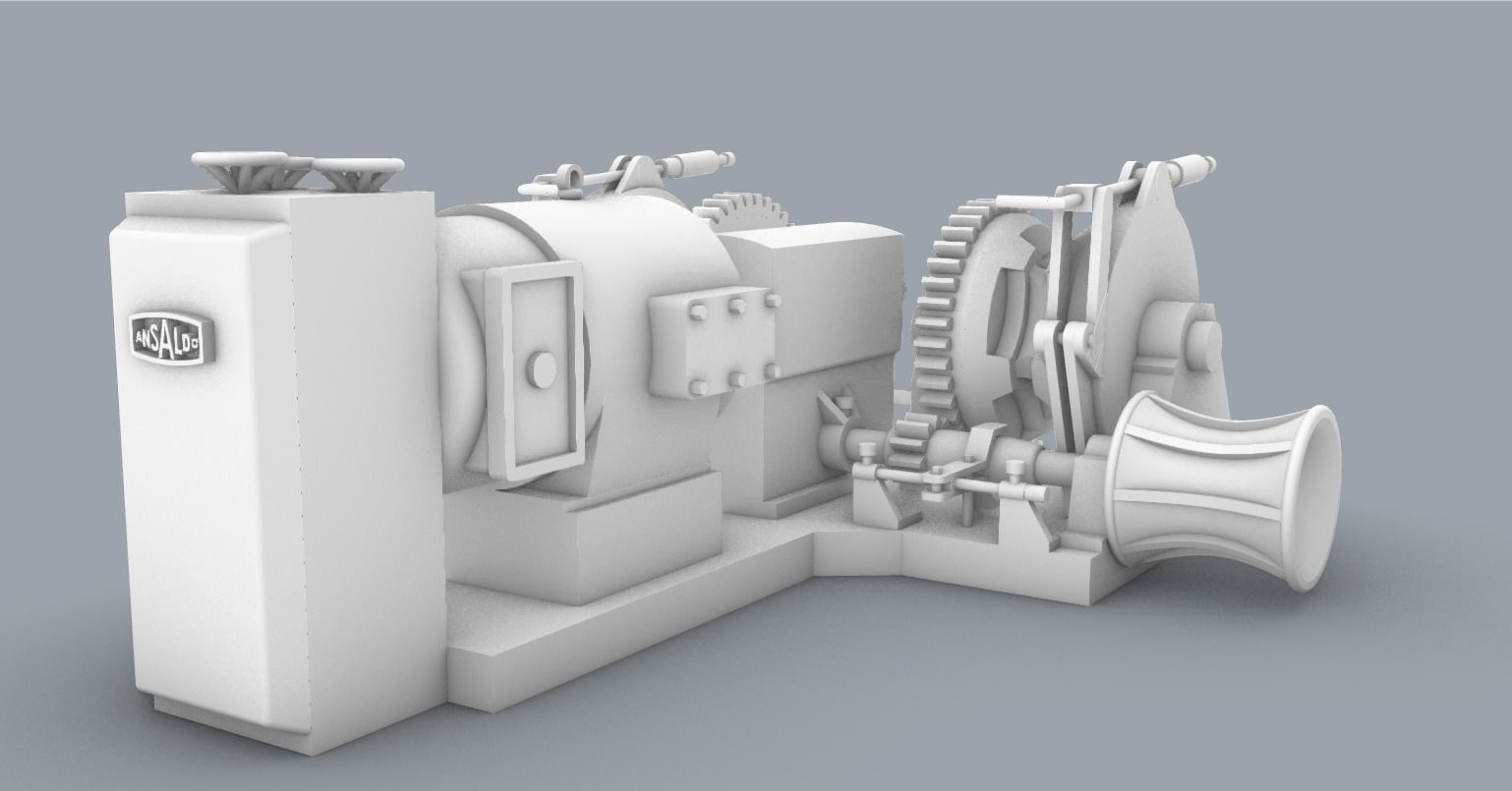 Boat Winches Set PM - 5 Winch Models 3D print model_3