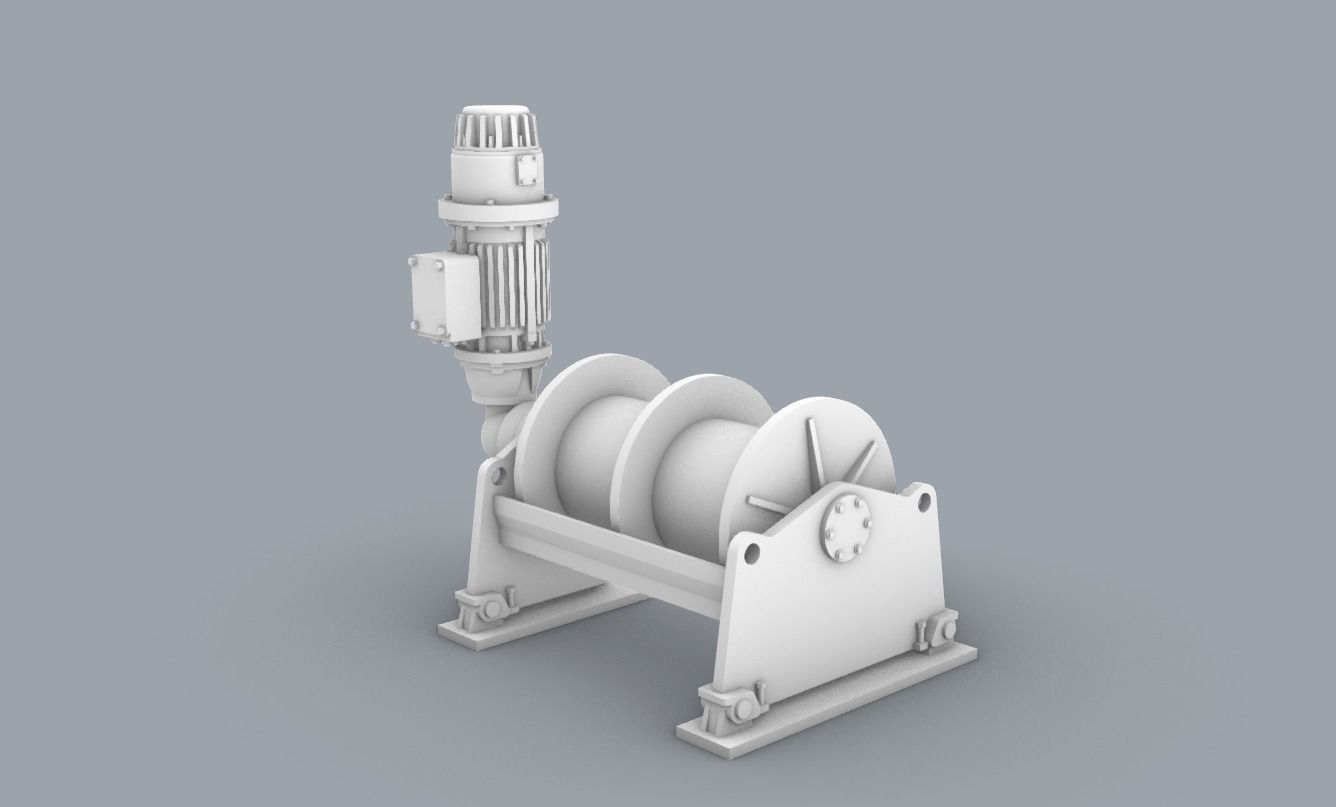 Boat Winches Set PM - 5 Winch Models 3D print model_28