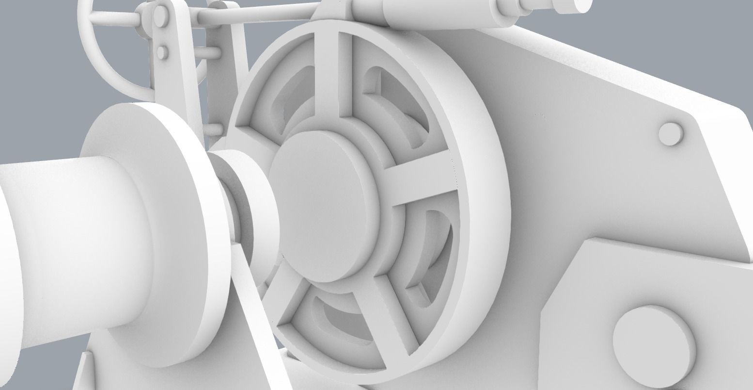 Boat Winches Set PM - 5 Winch Models 3D print model_62