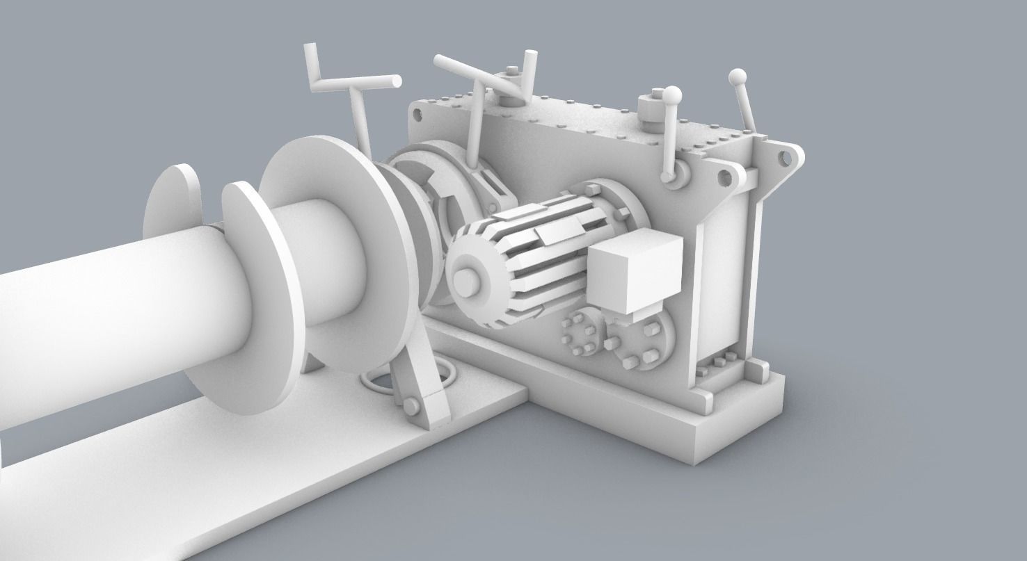 Boat Winches Set PM - 5 Winch Models 3D print model_15