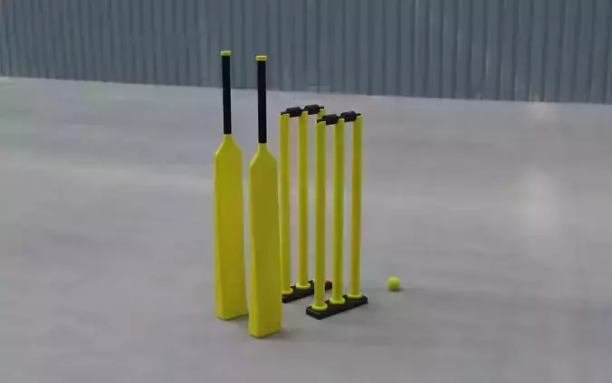 Modern Minimalistic Indoor Cricket Set 3D print model Modern Minimalistic Indoor Cricket Set 3D print model