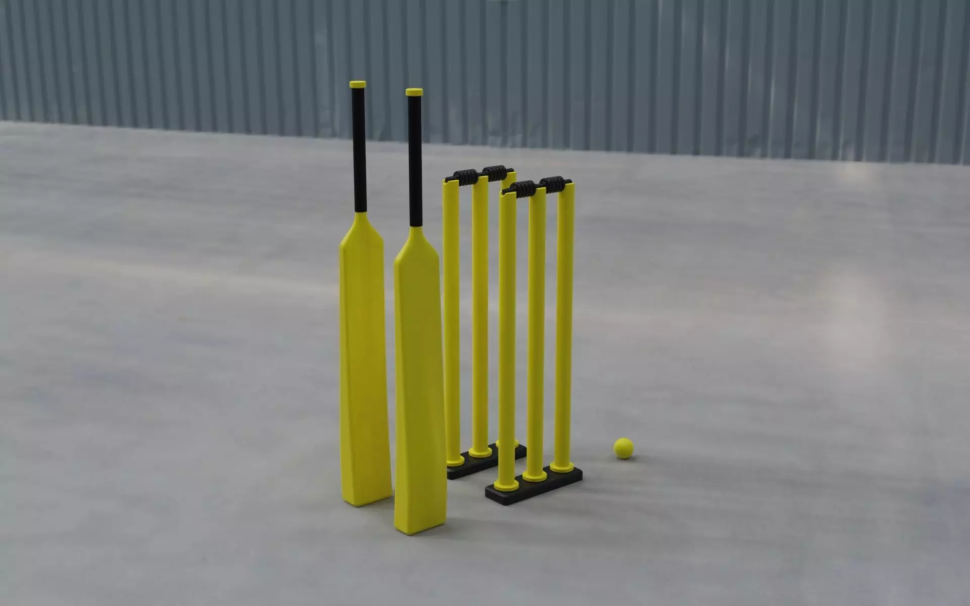 Modern Minimalistic Indoor Cricket Set 3D print model_0