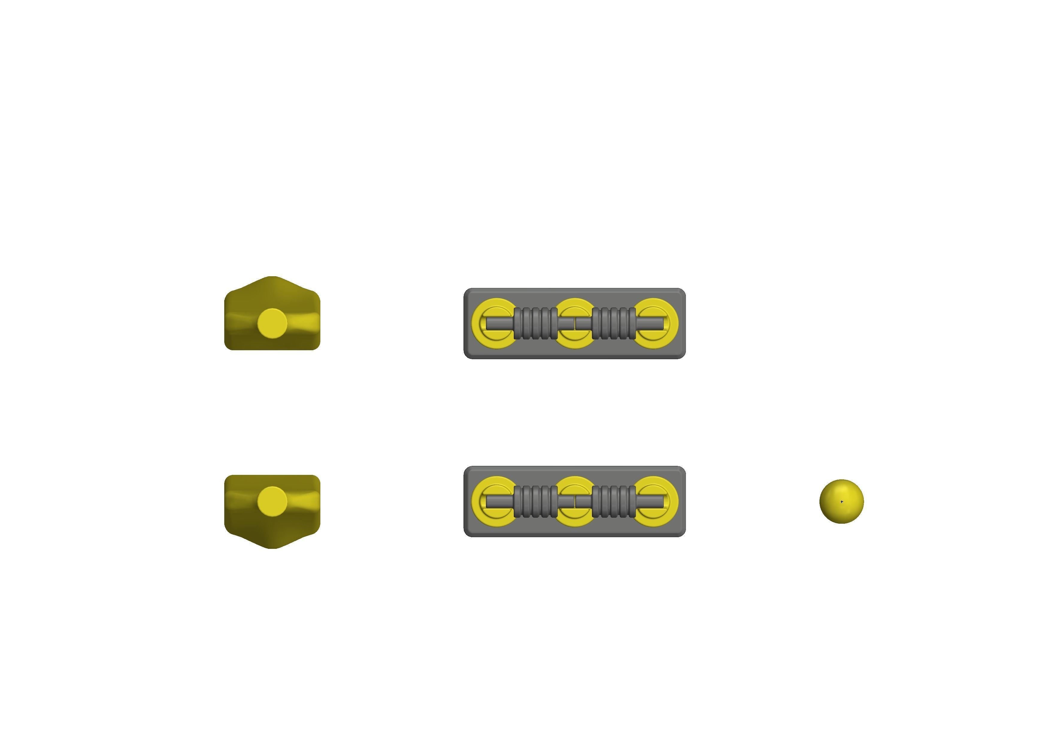 Modern Minimalistic Indoor Cricket Set 3D print model_3