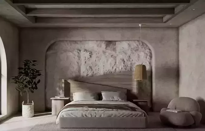 Luxury Modern stone  luxurious Master Bedroom Design 