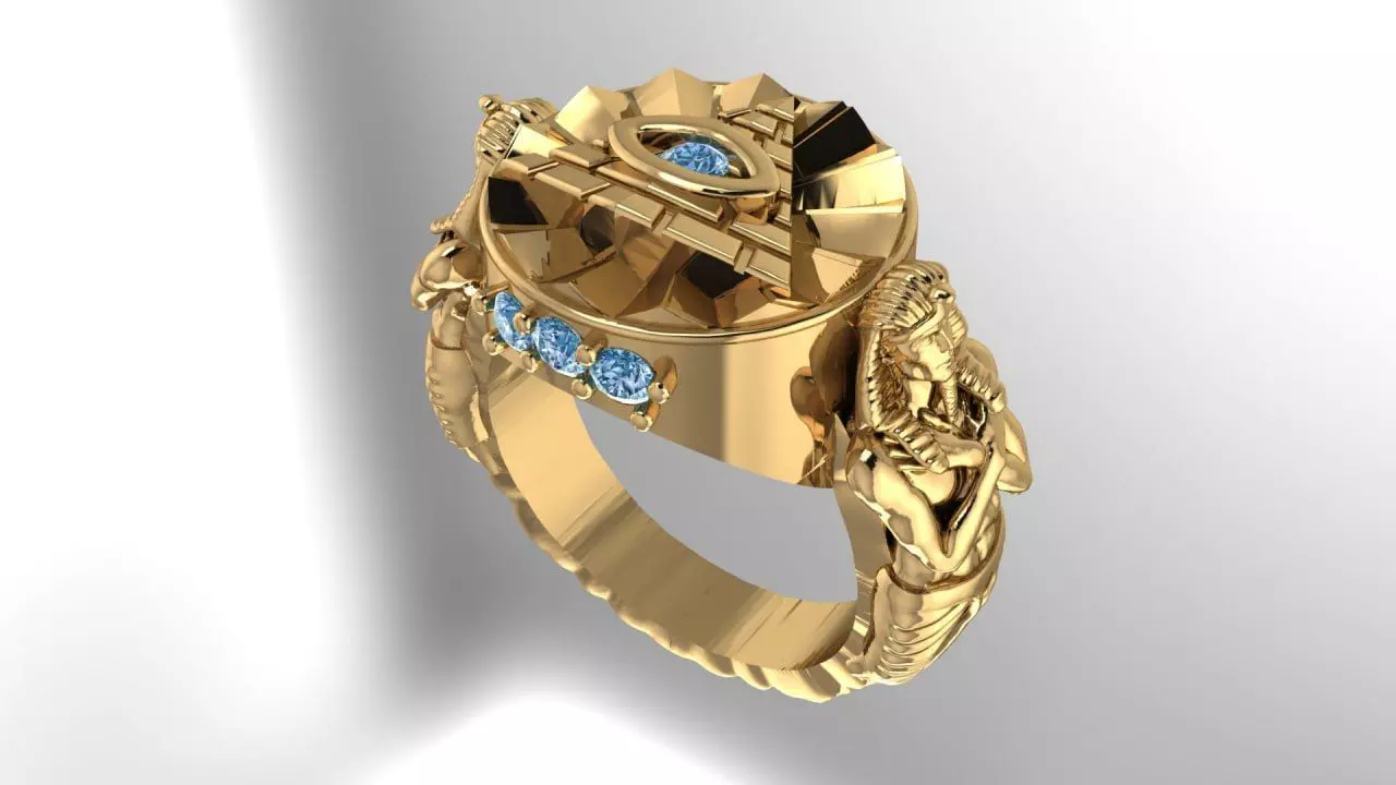 Pharaoh Theme Ring 3D print model
