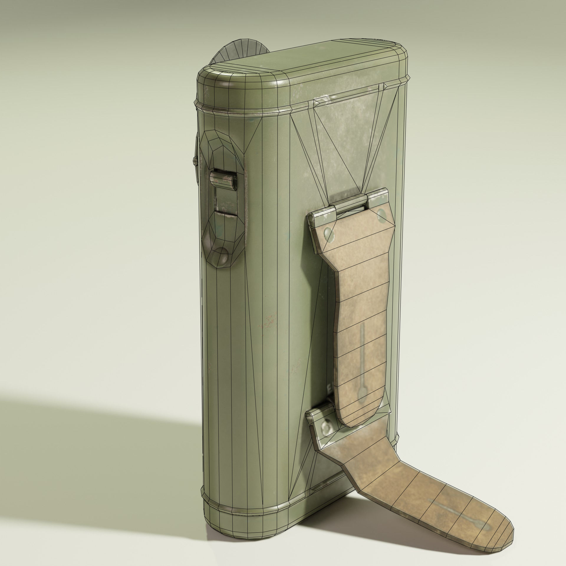 WW1 German Belt Lamp Low-poly 3D model_7