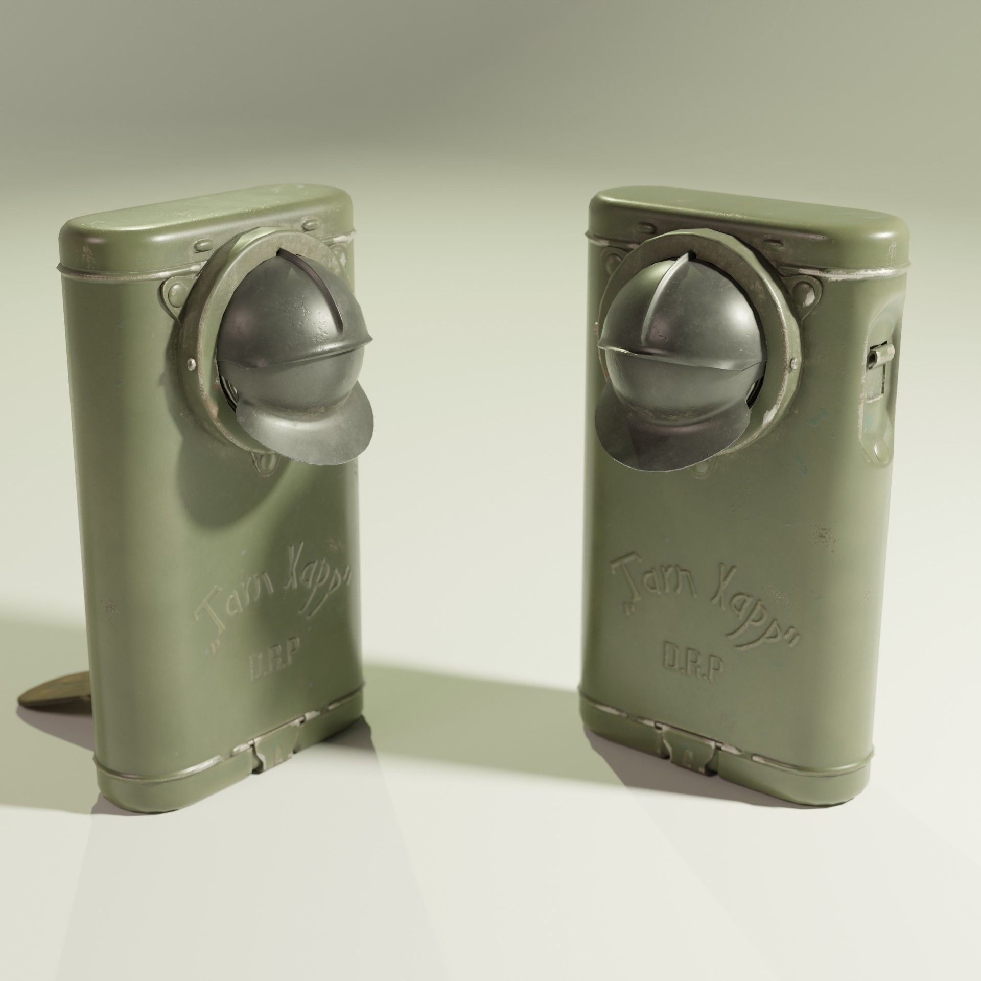 WW1 German Belt Lamp Low-poly 3D model_8