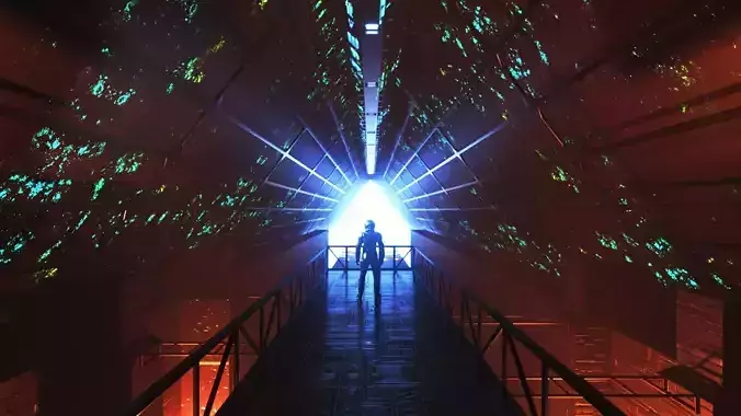 Sci-fi Spaceship interior 3D model