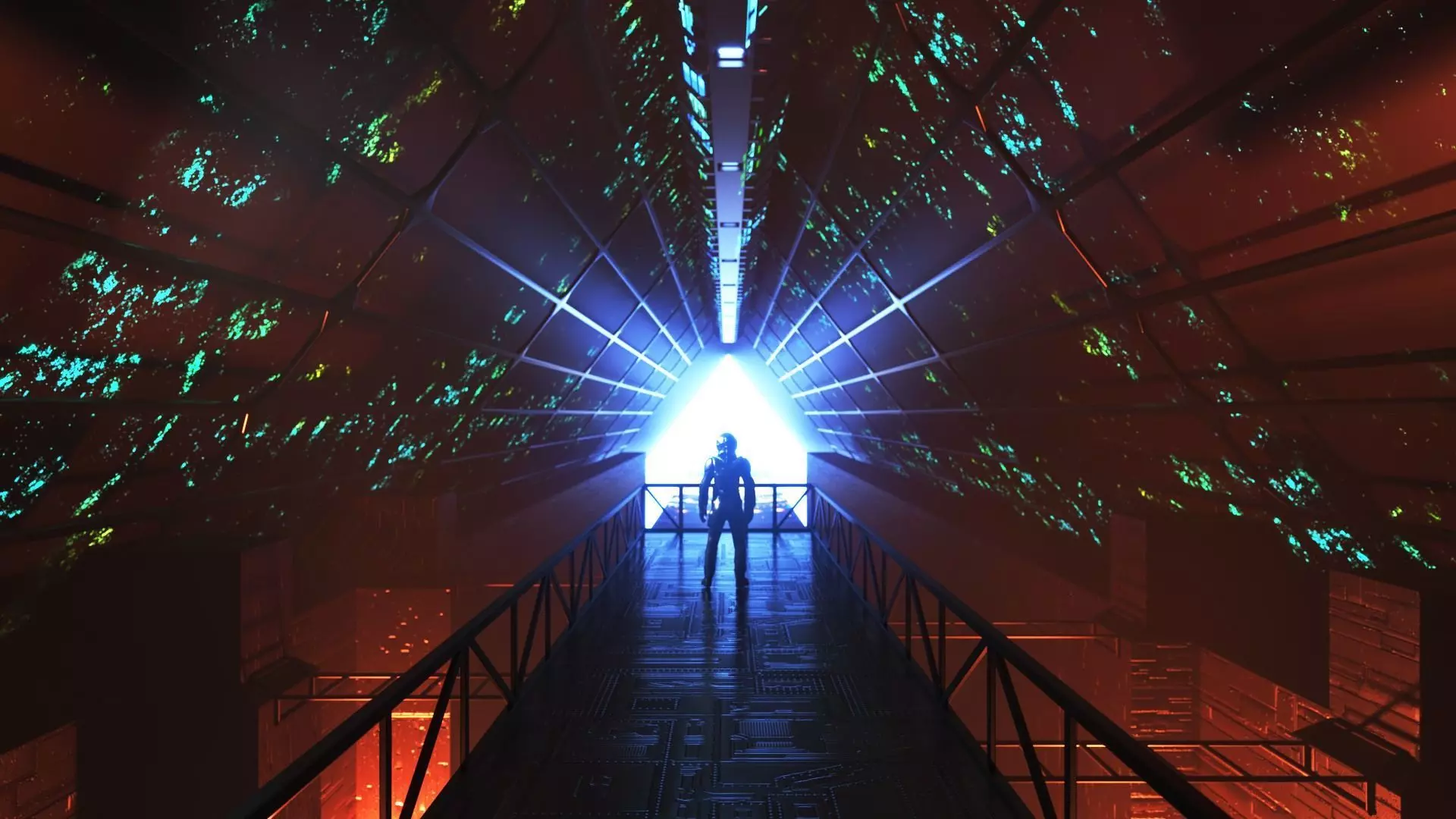 Sci-fi Spaceship interior 3D model_0