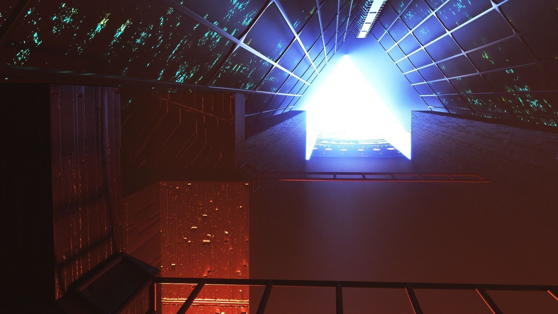 Sci-fi Spaceship interior 3D model_5