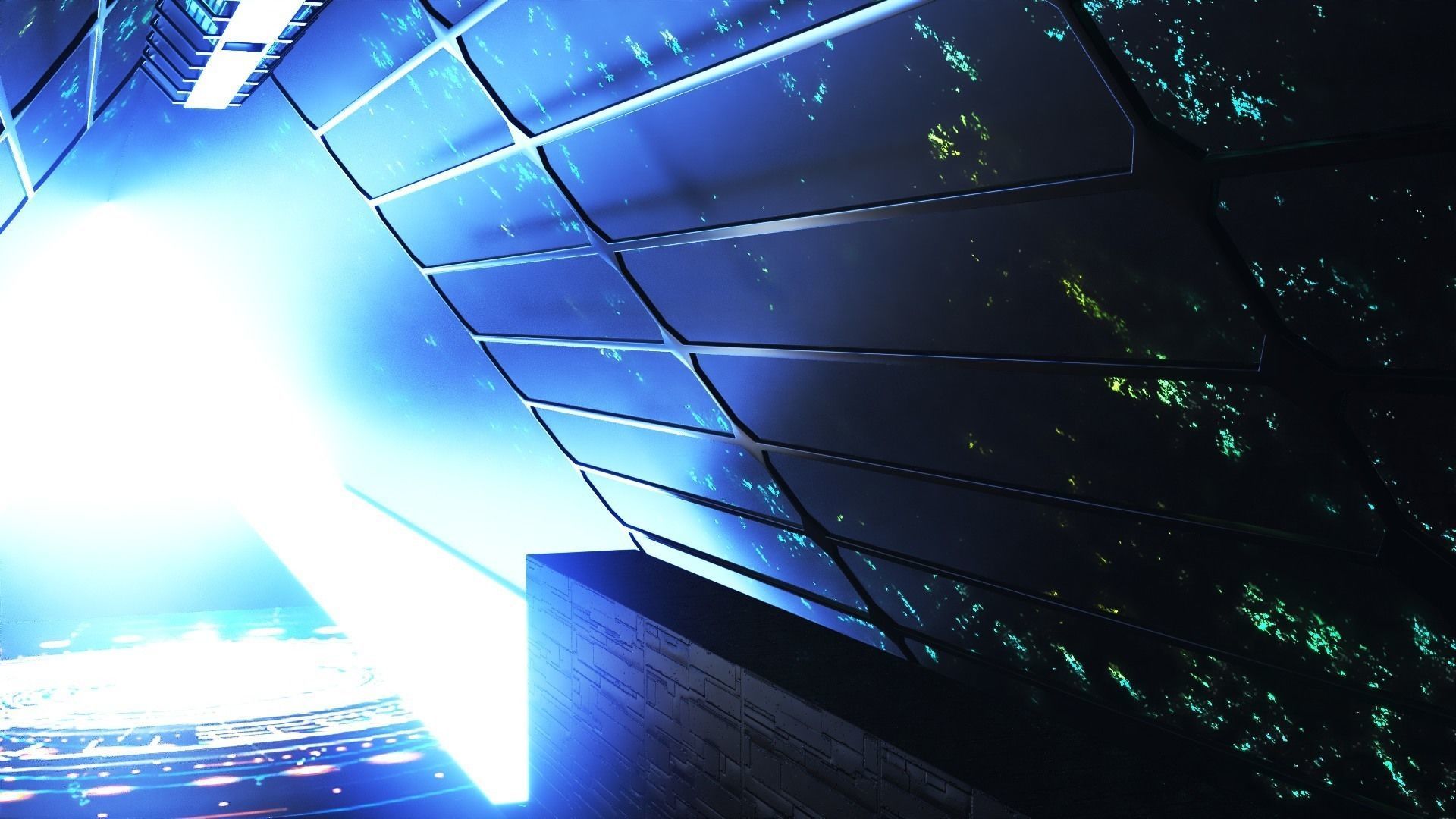 Sci-fi Spaceship interior 3D model_3