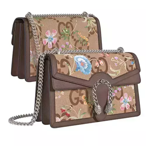 Gucci Dionysus jumbo GG small shoulder bag 3D model