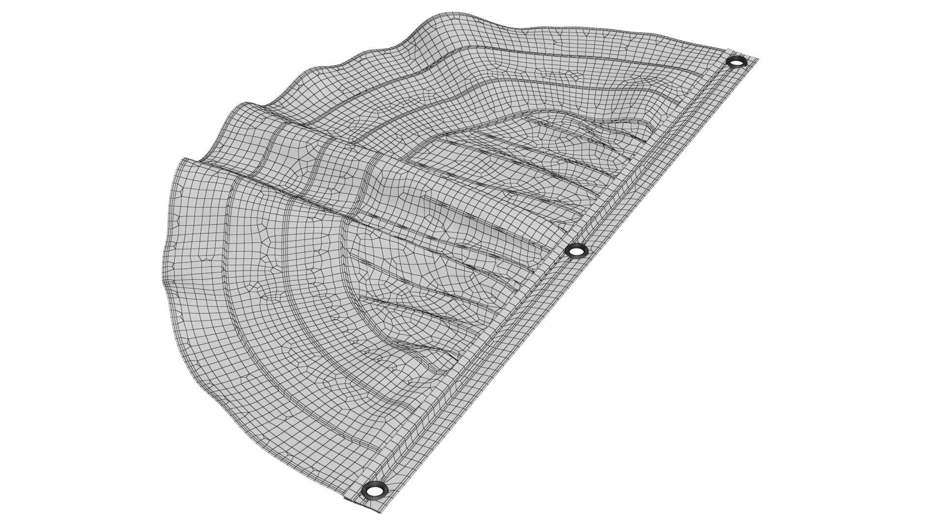 Halloween Pumpkins Bunting Flag Banner 3D model_9