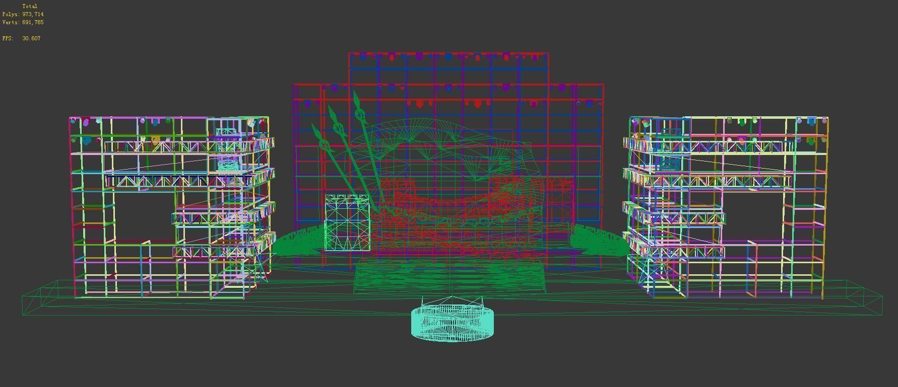 Concert party carnival stage 38 3D model_1