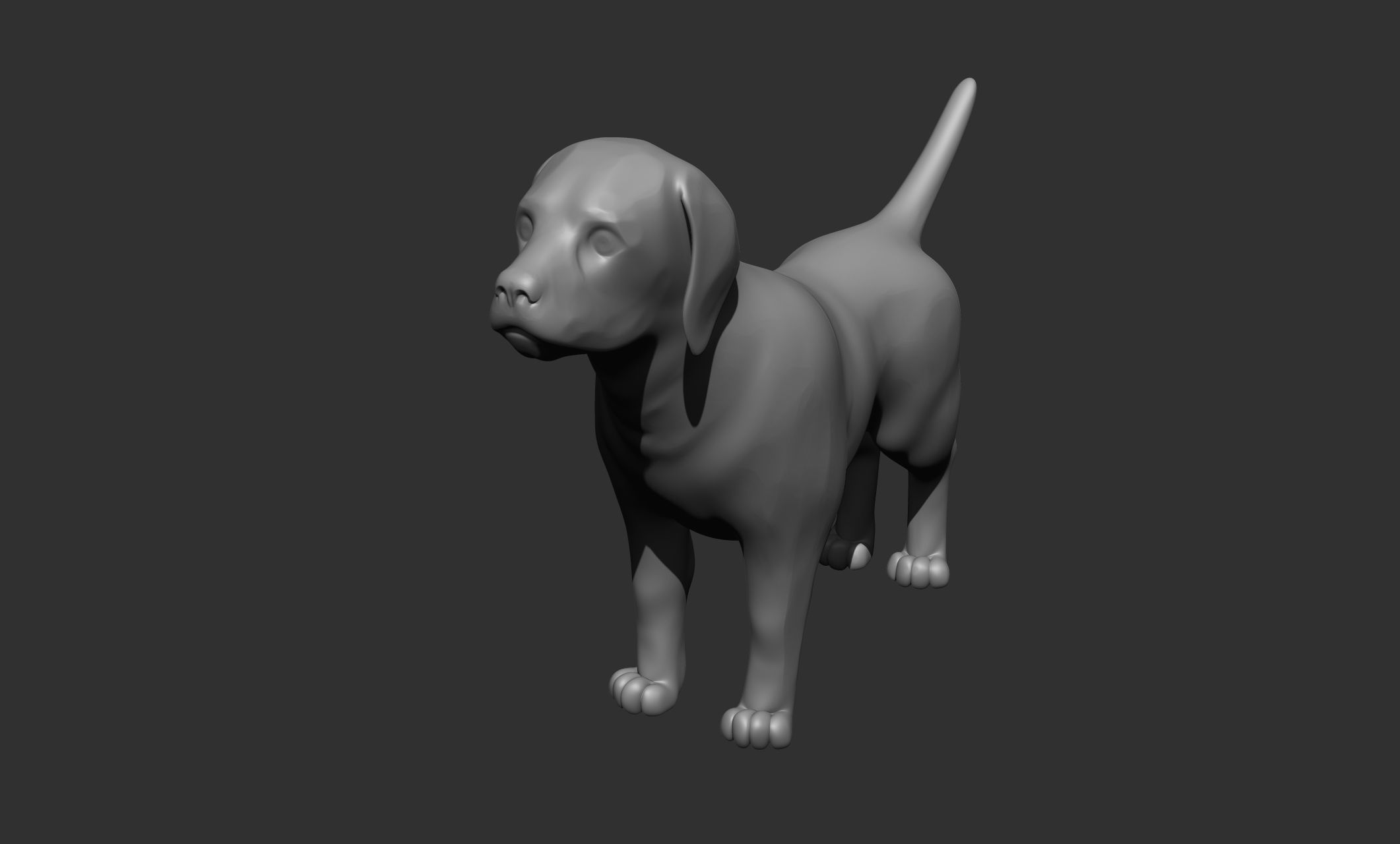 Dog figurine 3D print model_8