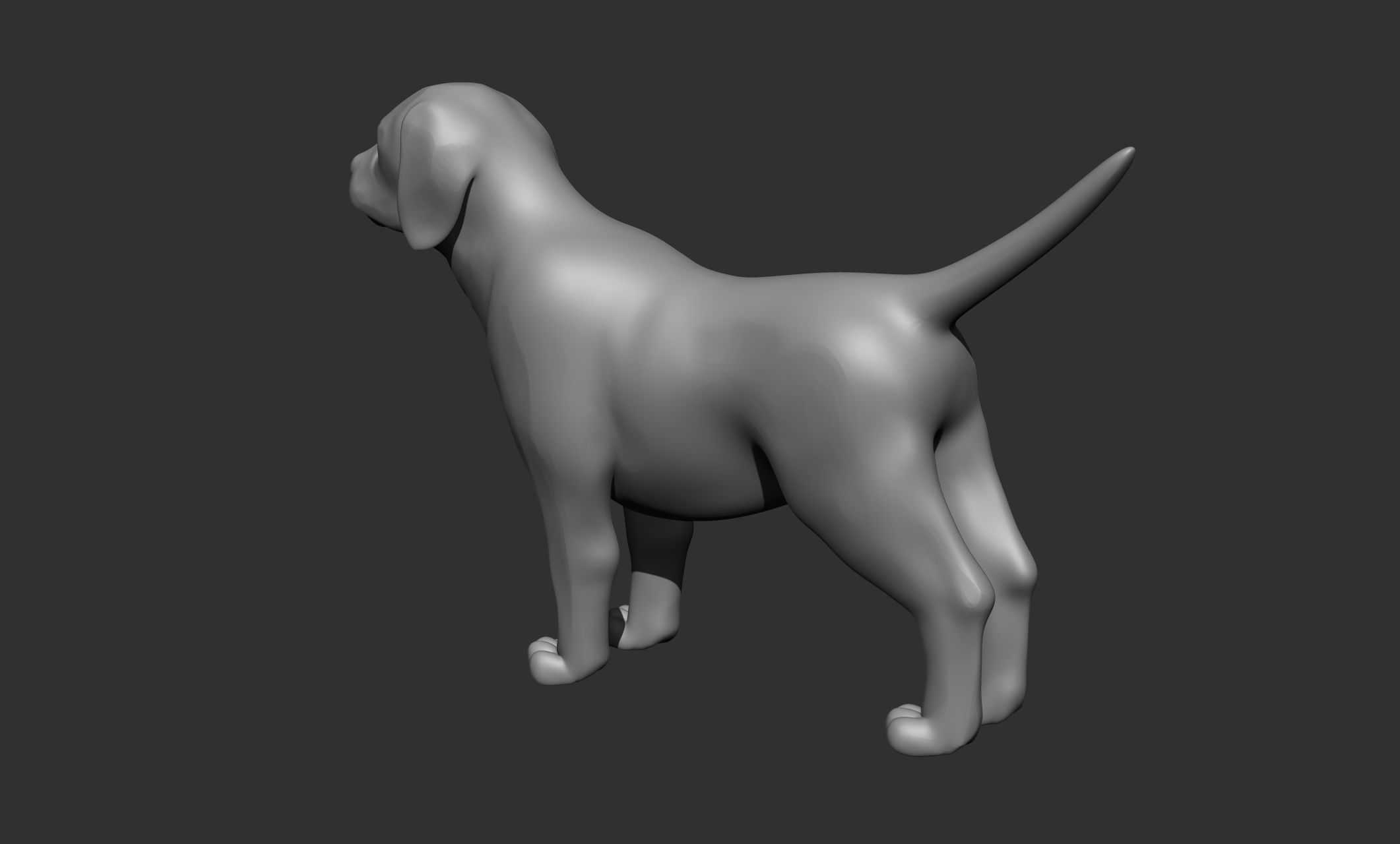 Dog figurine 3D print model_7