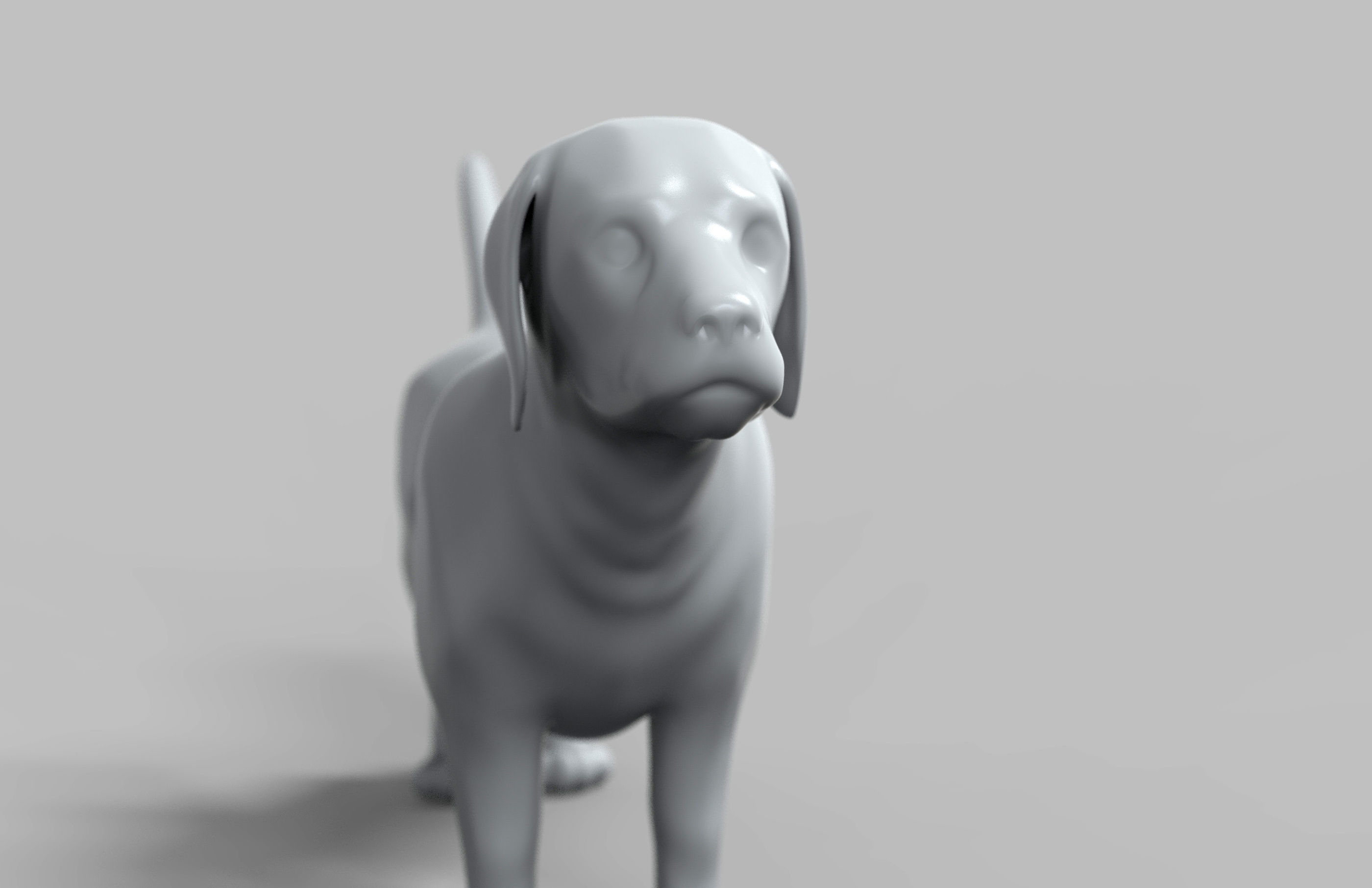 Dog figurine 3D print model_2