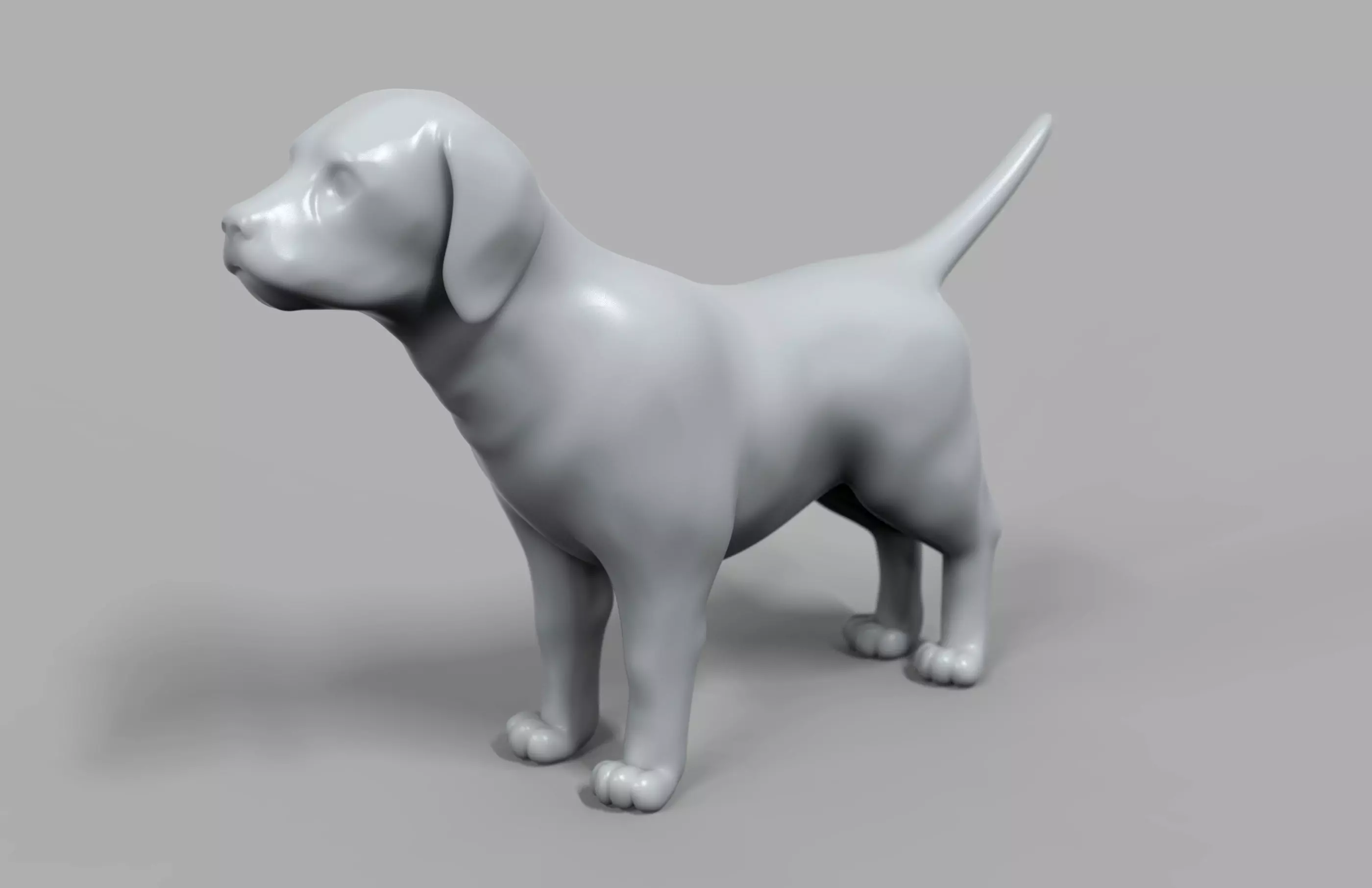 Dog figurine 3D print model_0