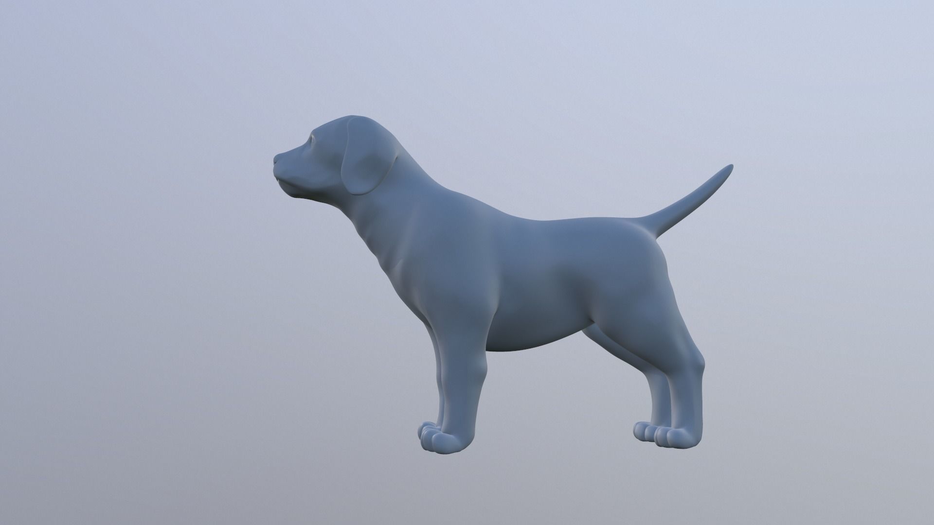 Dog figurine 3D print model_18