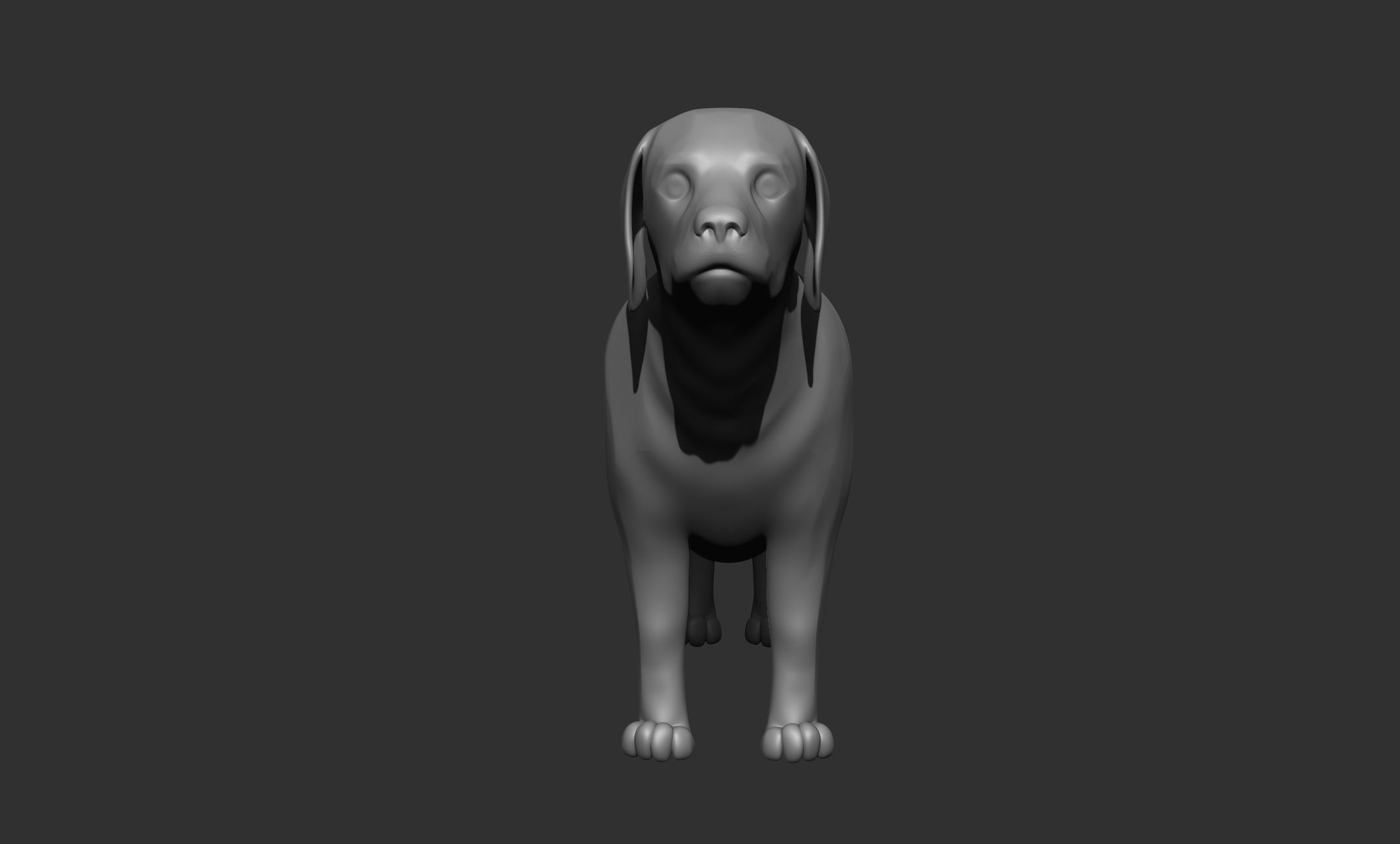 Dog figurine 3D print model_9