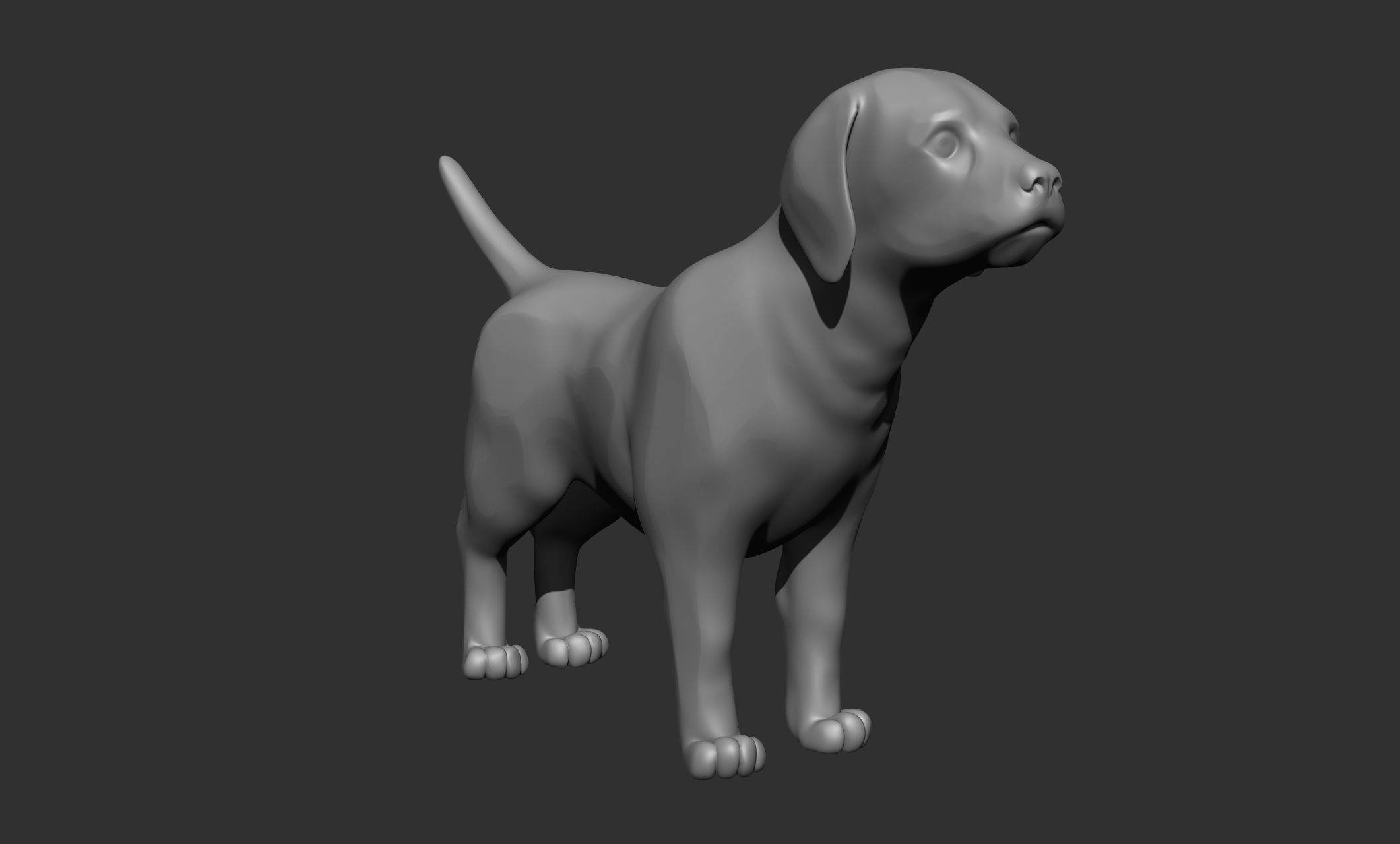 Dog figurine 3D print model_4