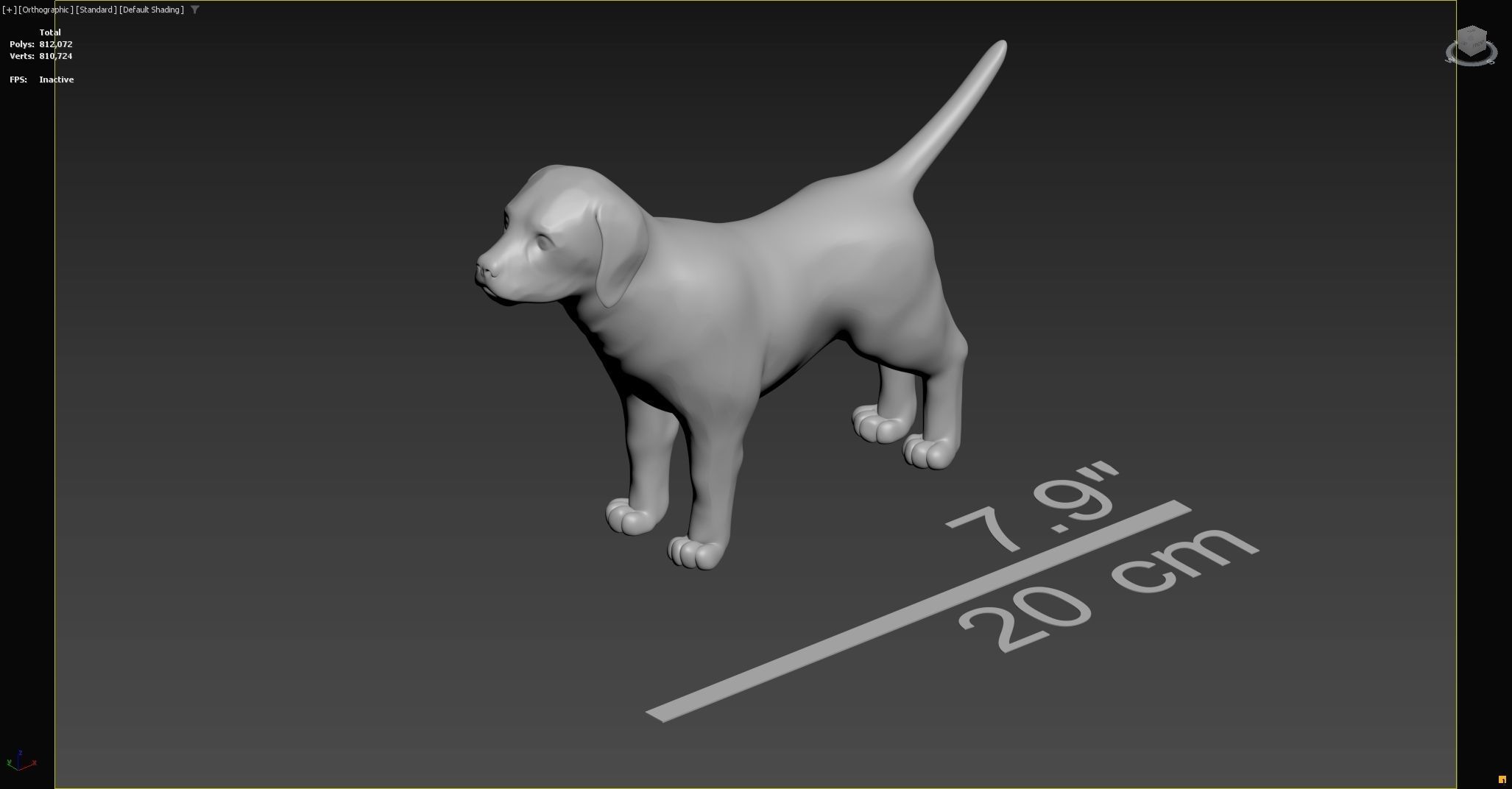 Dog figurine 3D print model_3