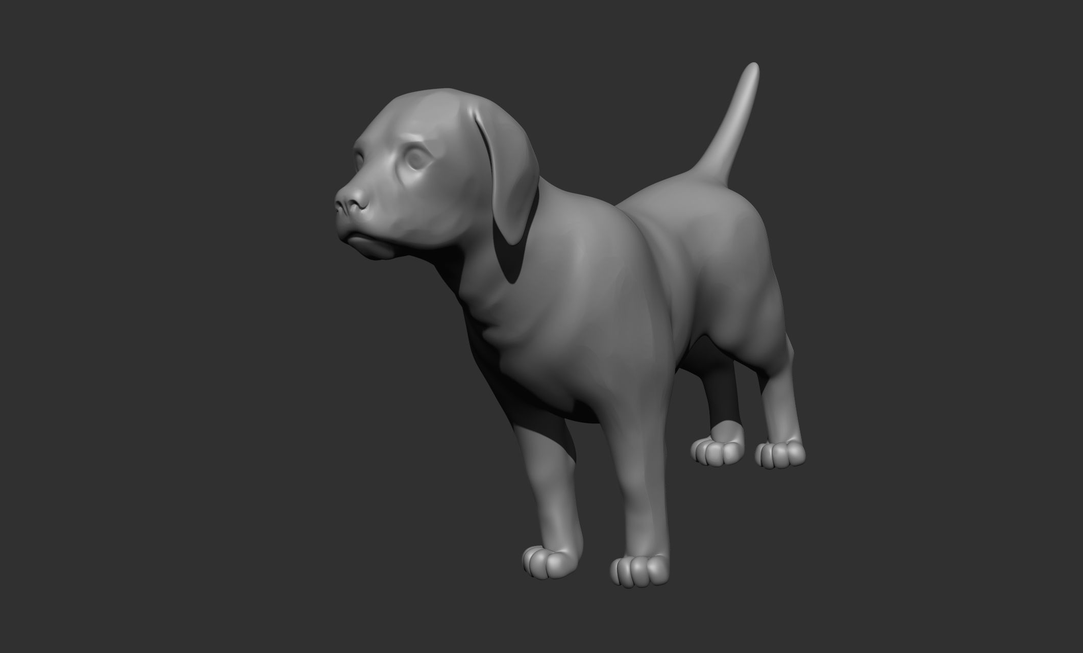 Dog figurine 3D print model_10