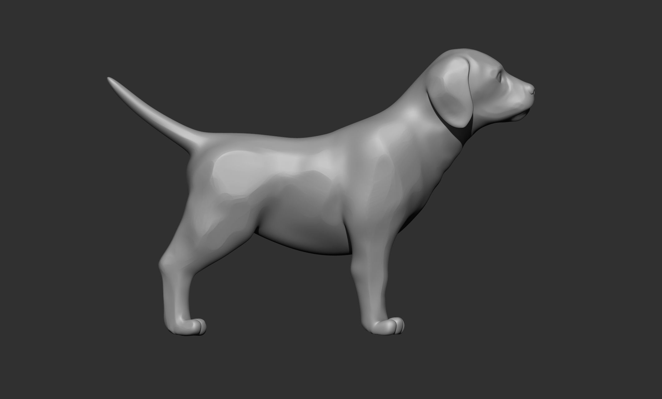 Dog figurine 3D print model_6