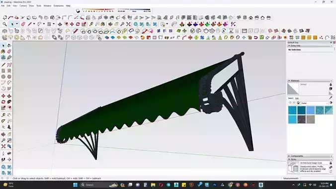 Awning 3d model shade 3D model