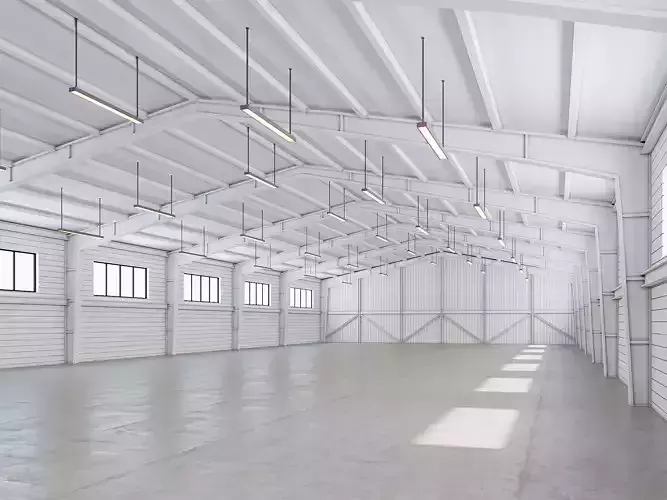 low poly warehouse 15 Low-poly 3D model