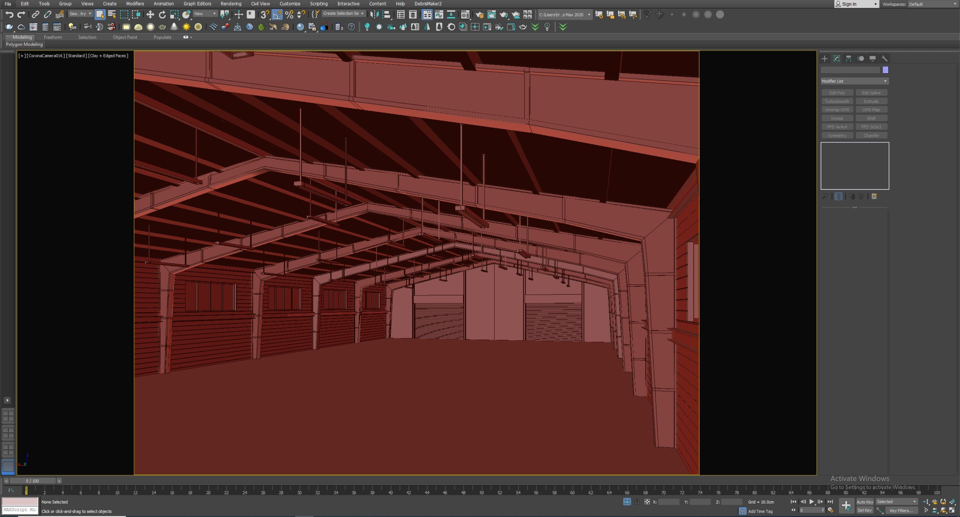 low poly warehouse 15 Low-poly 3D model_6