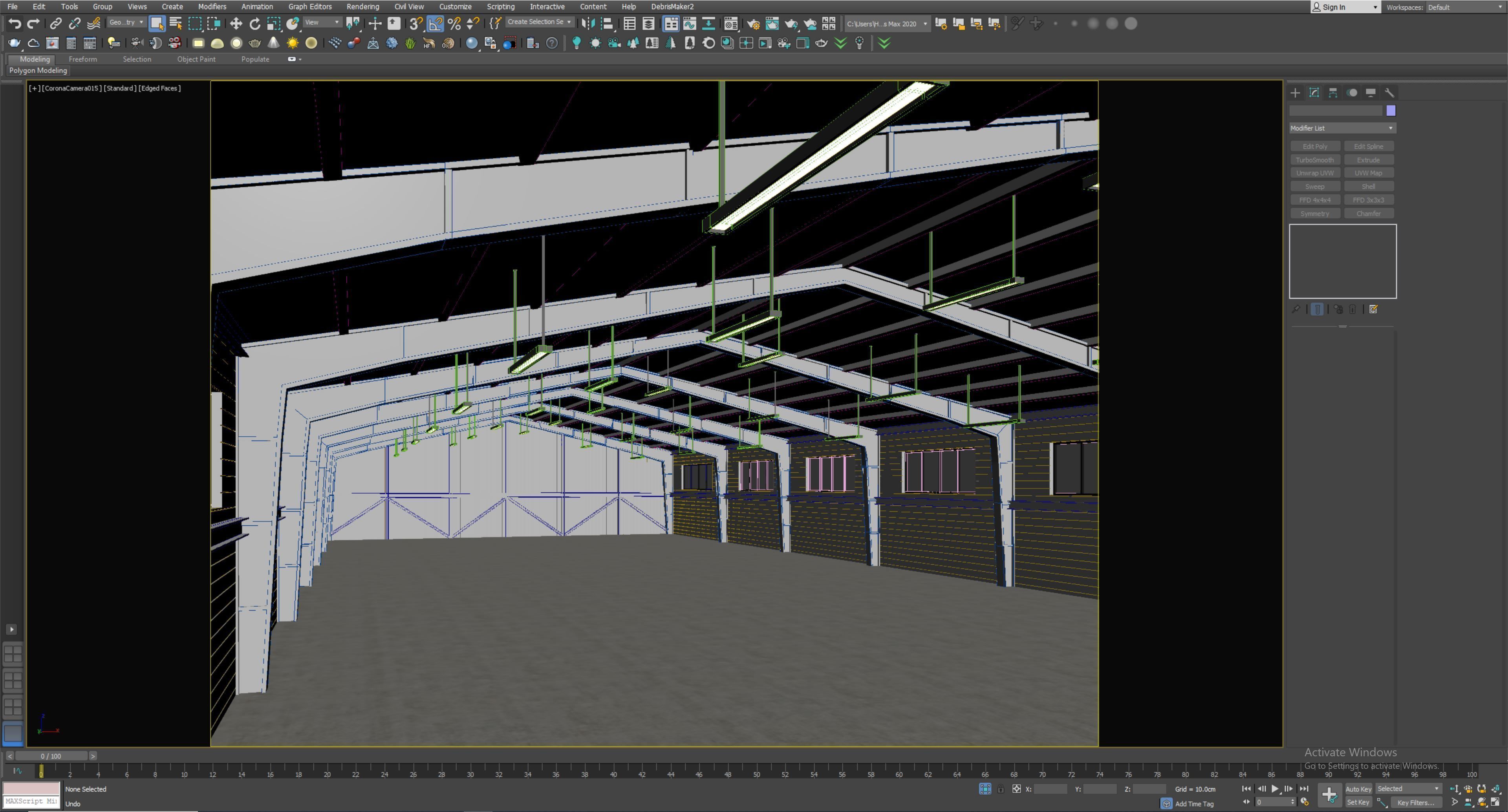low poly warehouse 15 Low-poly 3D model_5