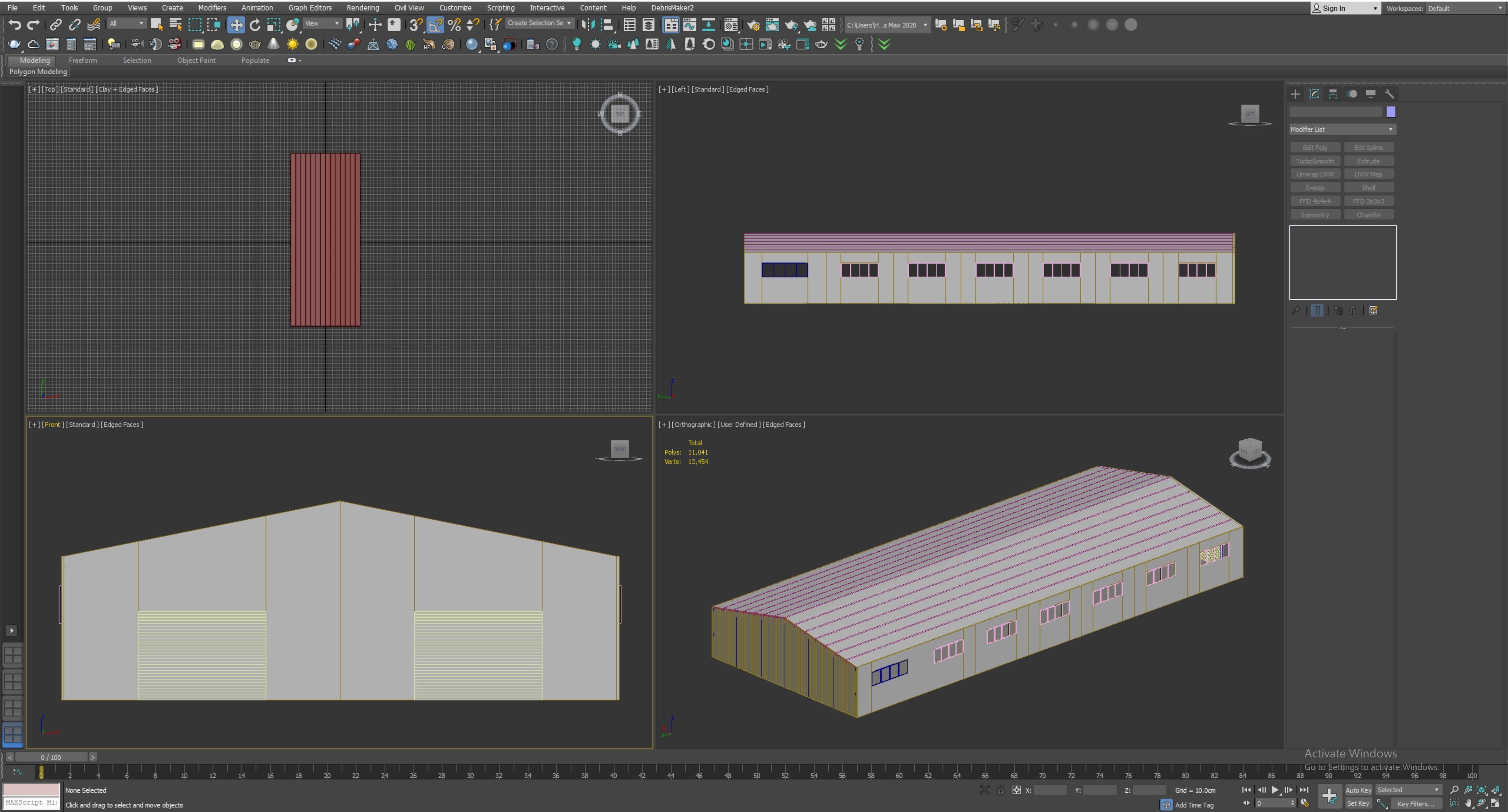 low poly warehouse 15 Low-poly 3D model_7