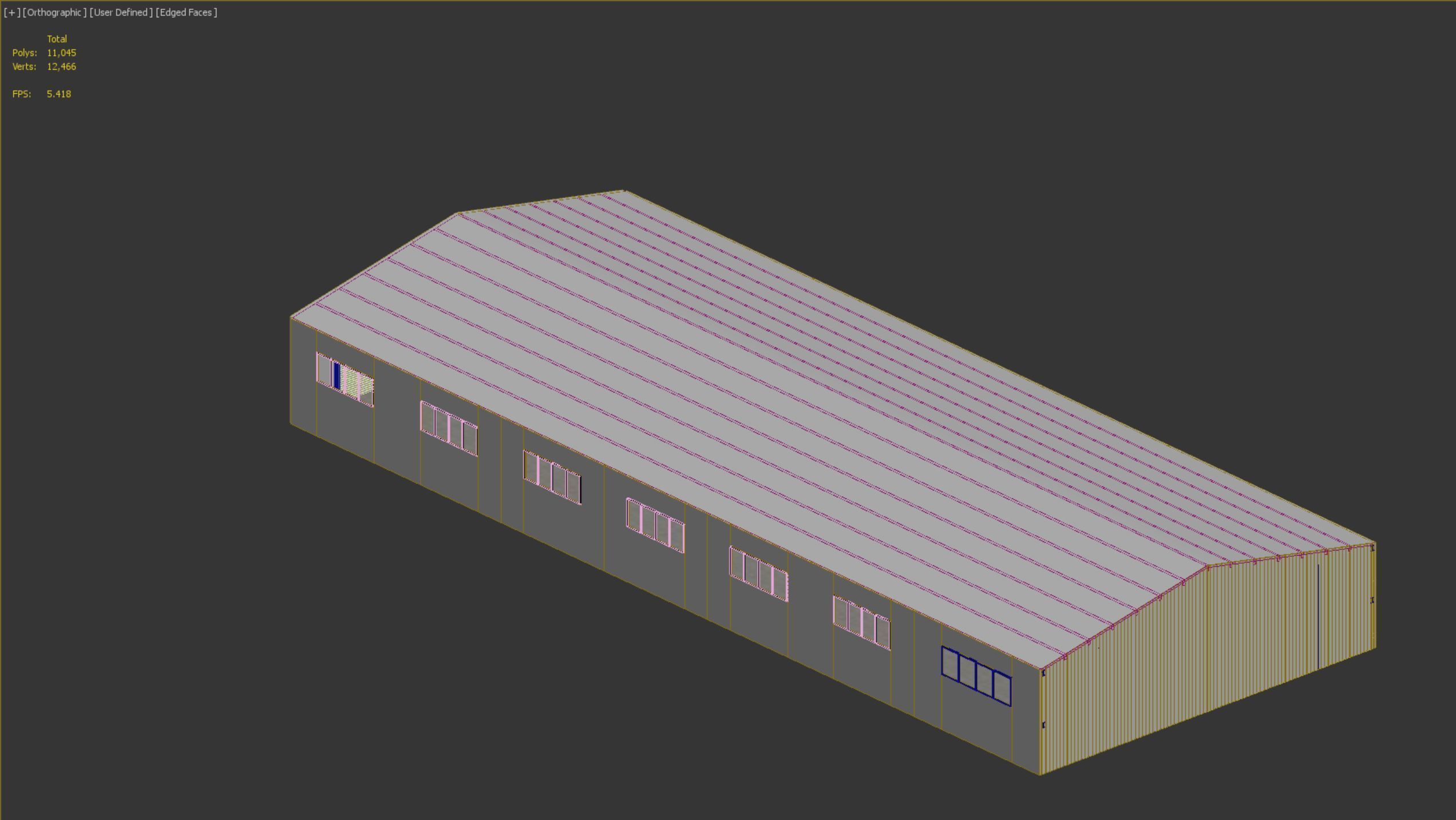 low poly warehouse 15 Low-poly 3D model_8