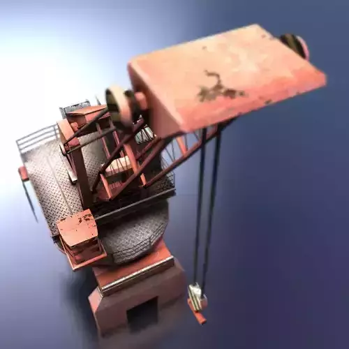 Dock Crane Low-poly 3D model