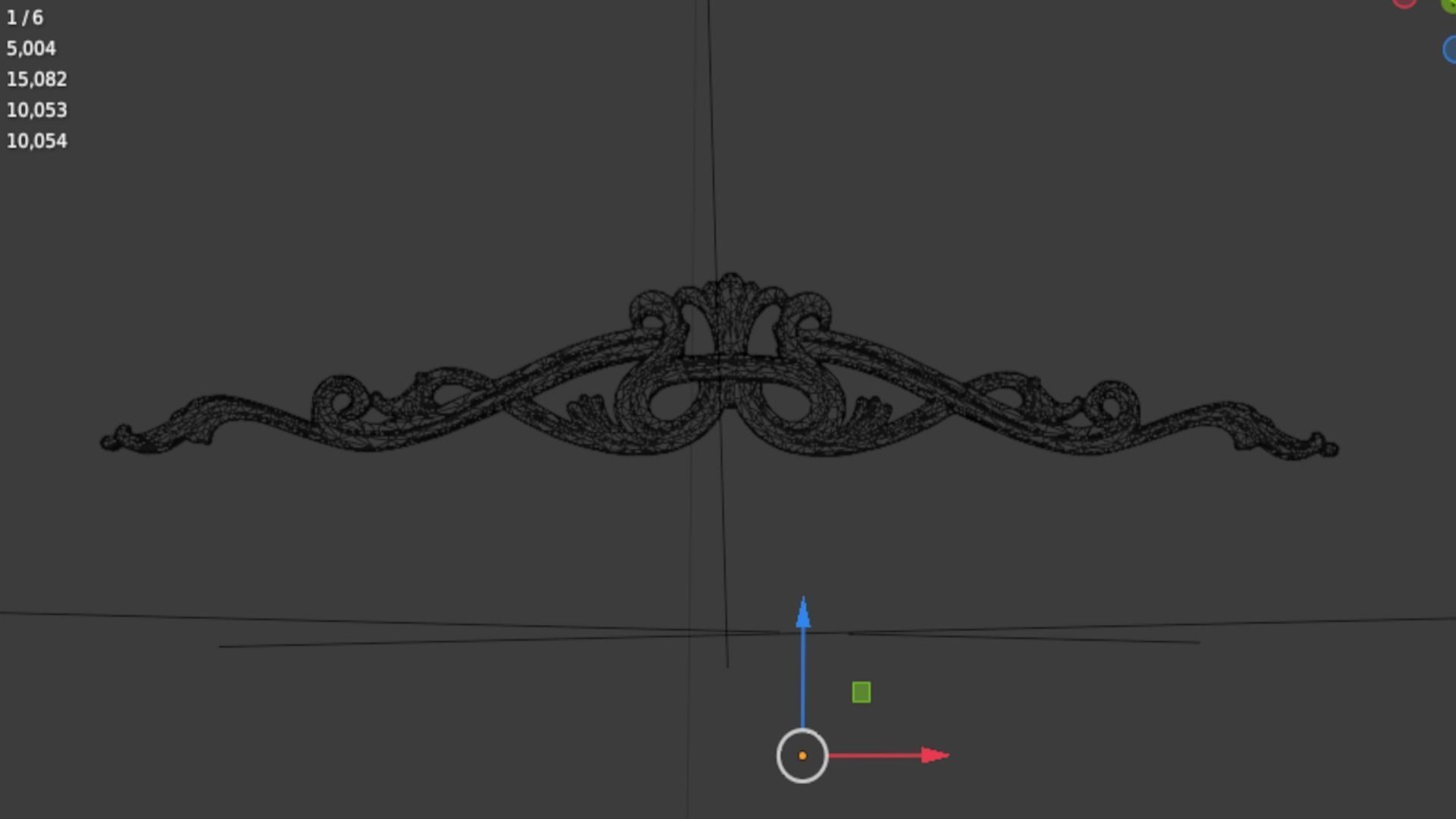 Classic carved decor ornament 367 3D model_6