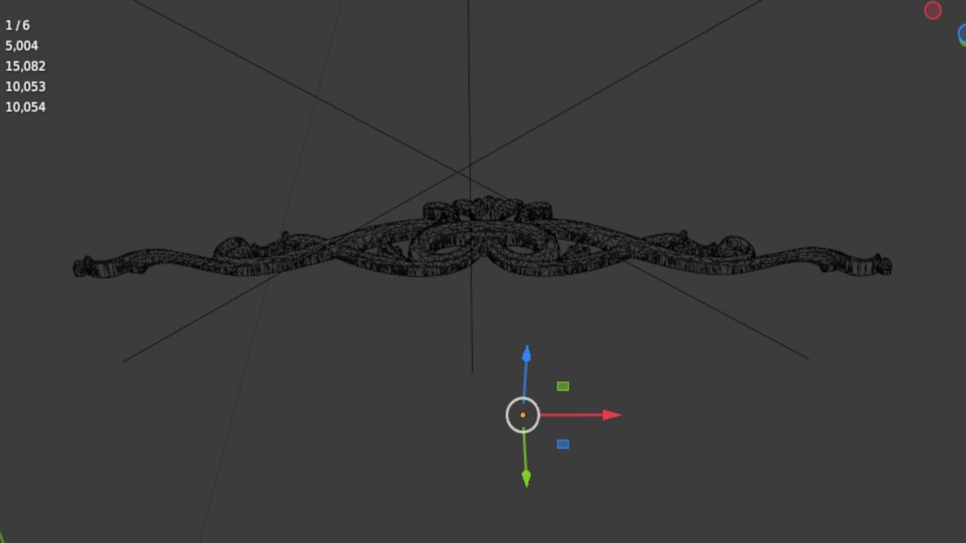 Classic carved decor ornament 367 3D model_7