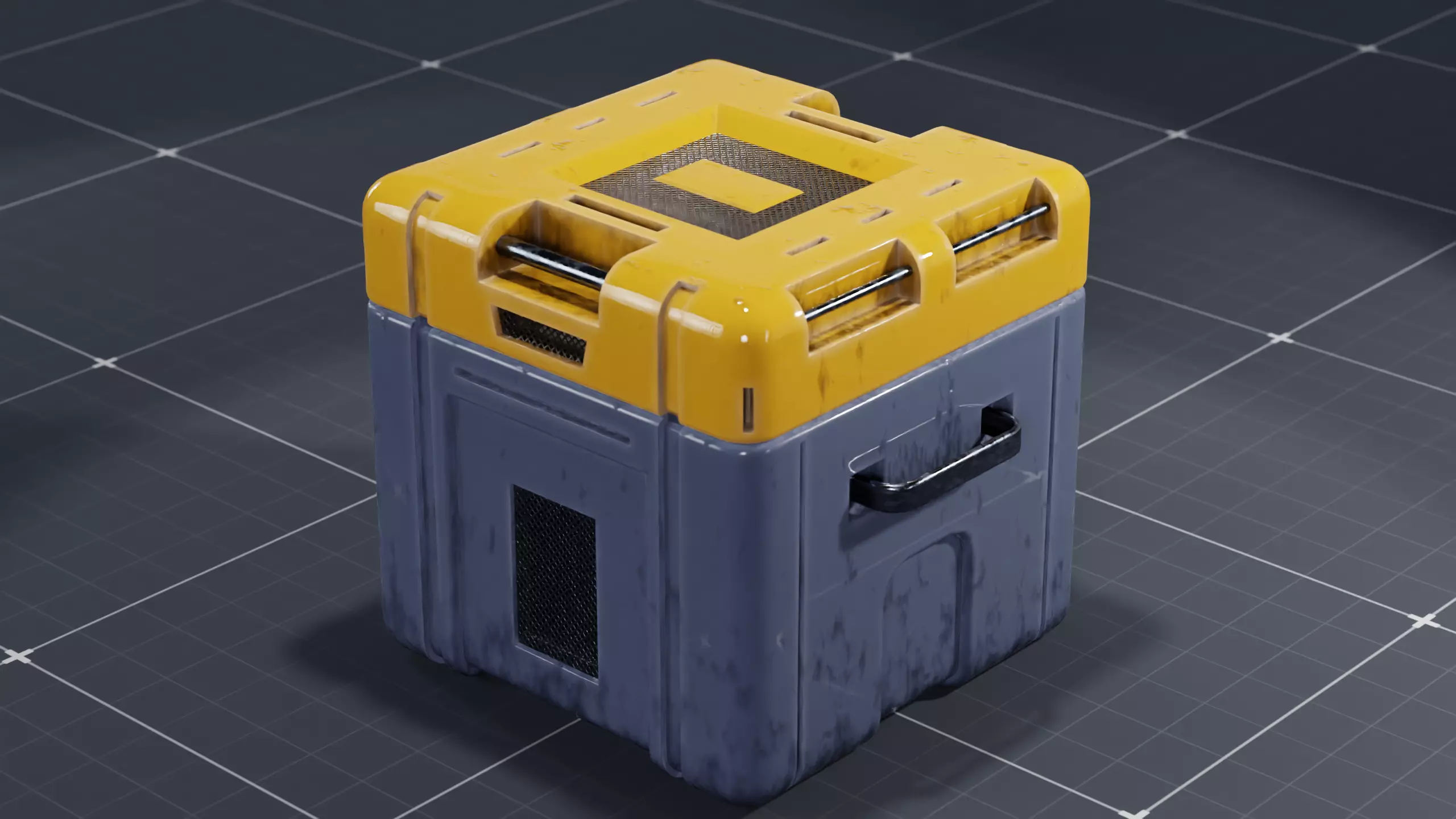 SCI-Fi Crate Game ready Free 3D model