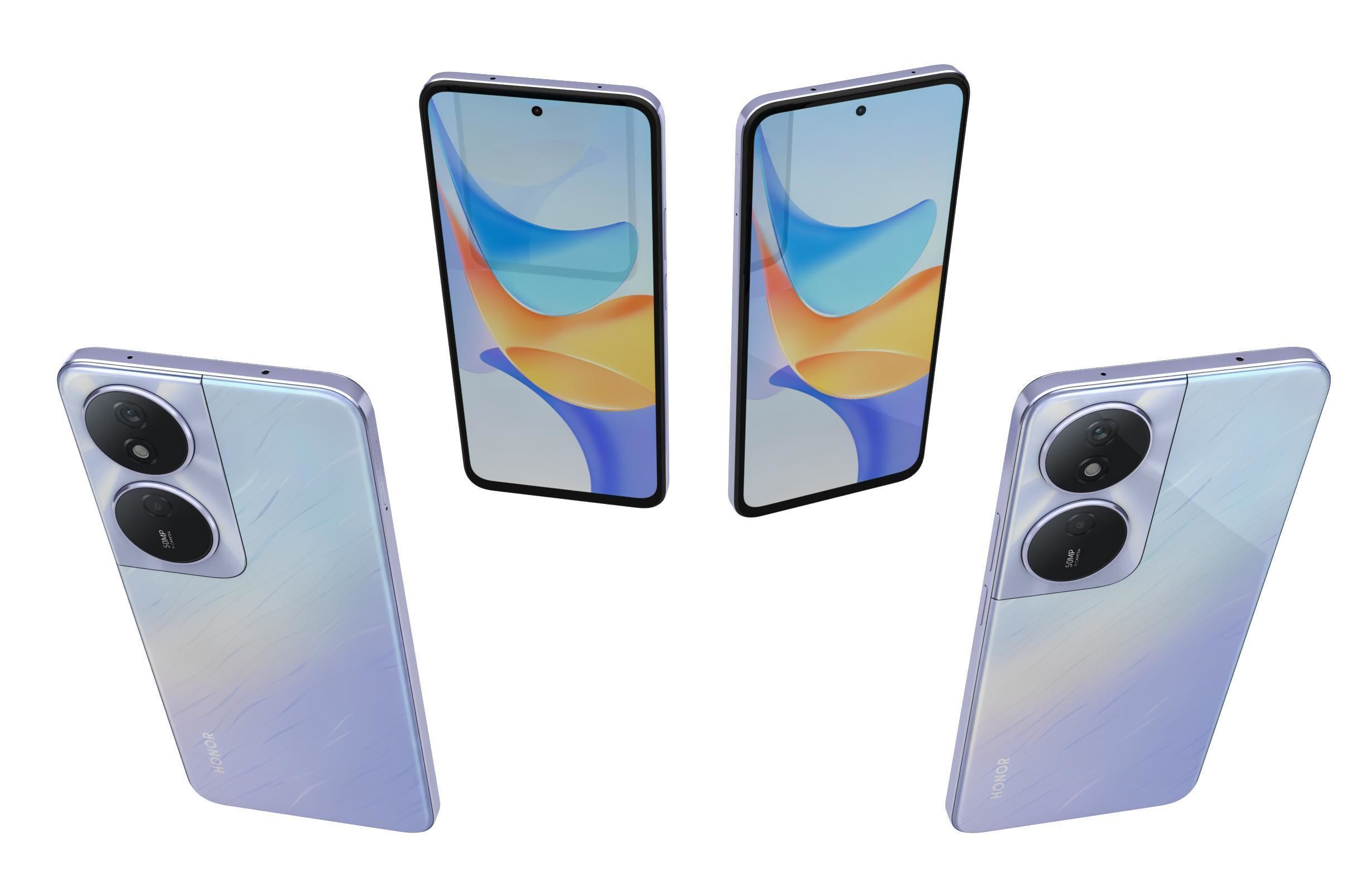 Honor Play 50 Plus Purple 3D model_4