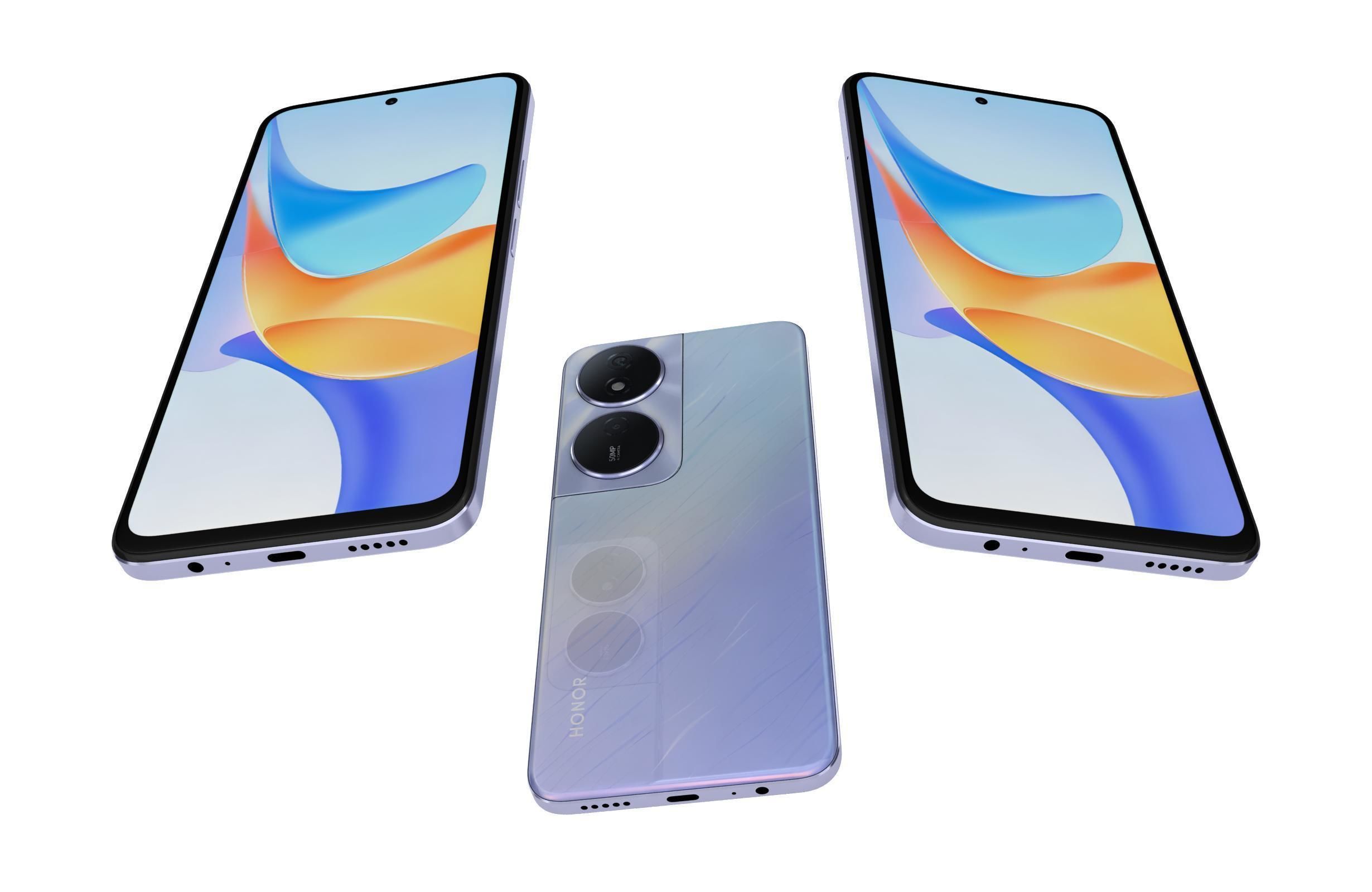 Honor Play 50 Plus Purple 3D model_2