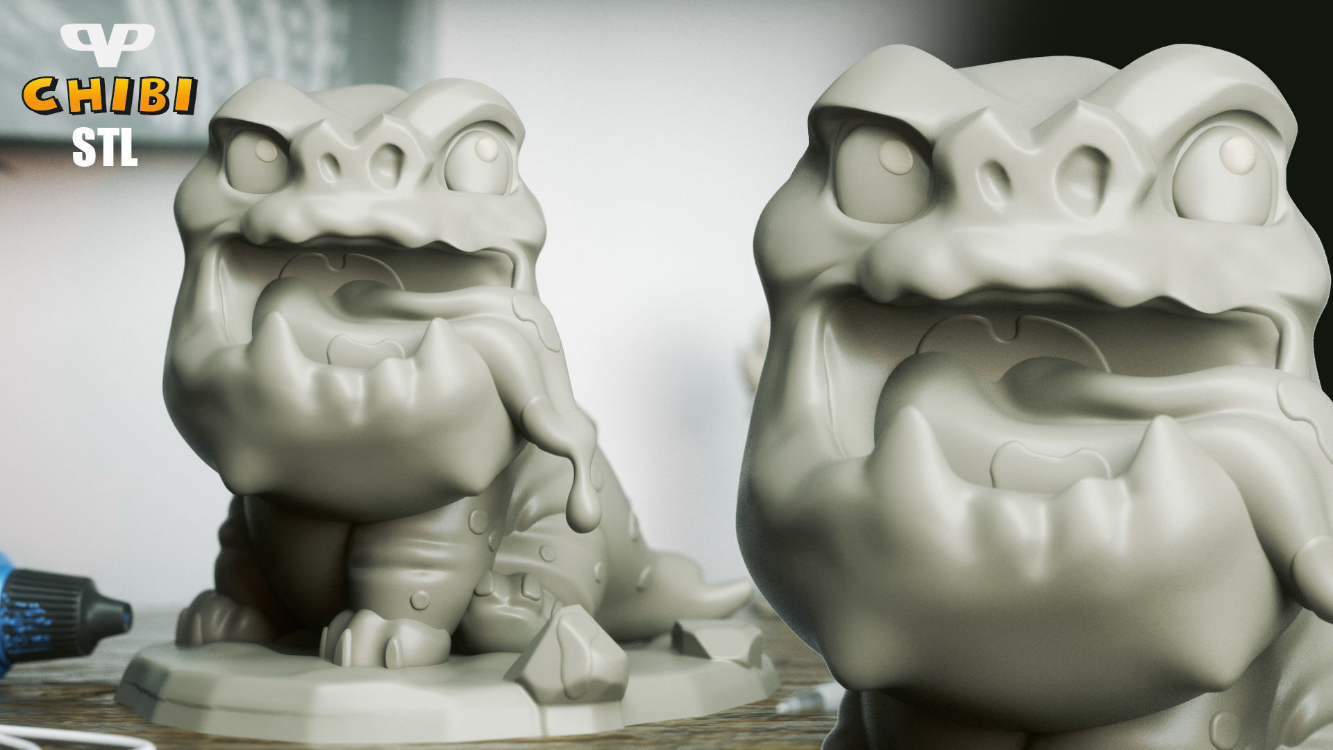 Baby Rancor Chibi STL for 3D Printing ChibiSTL 3DXM 3D print model_3