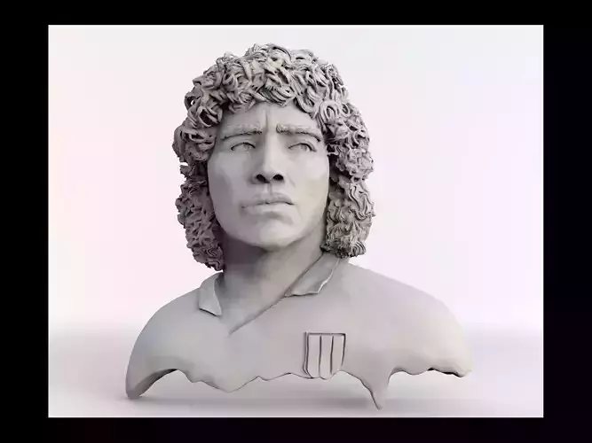 Diego Armando Maradona High relief 3D print model