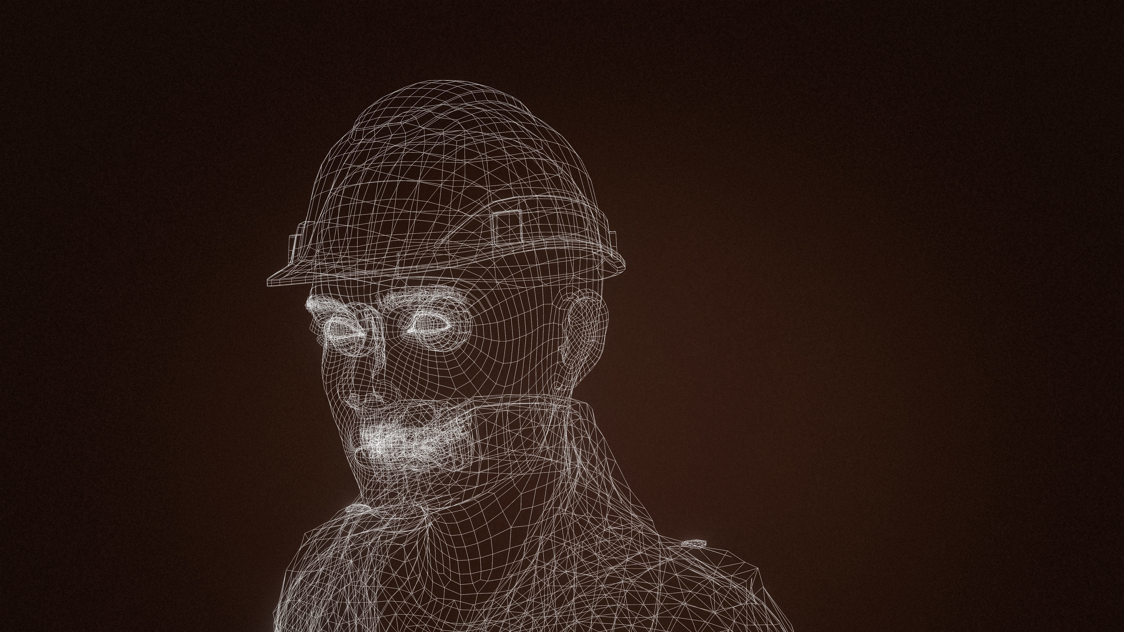 High Quality Female Worker Jeans Low-poly 3D model_18