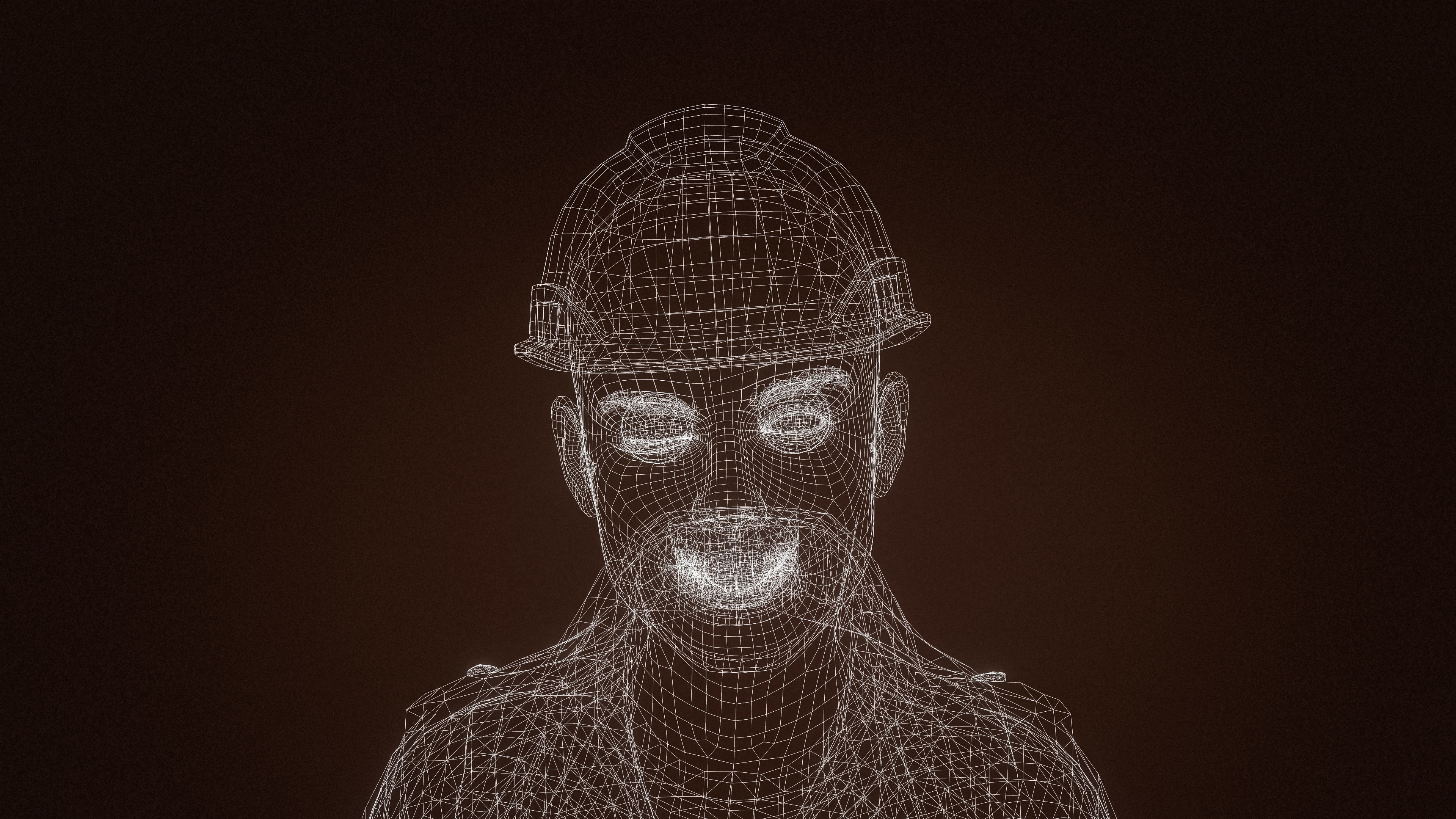 High Quality Female Worker Jeans Low-poly 3D model_21