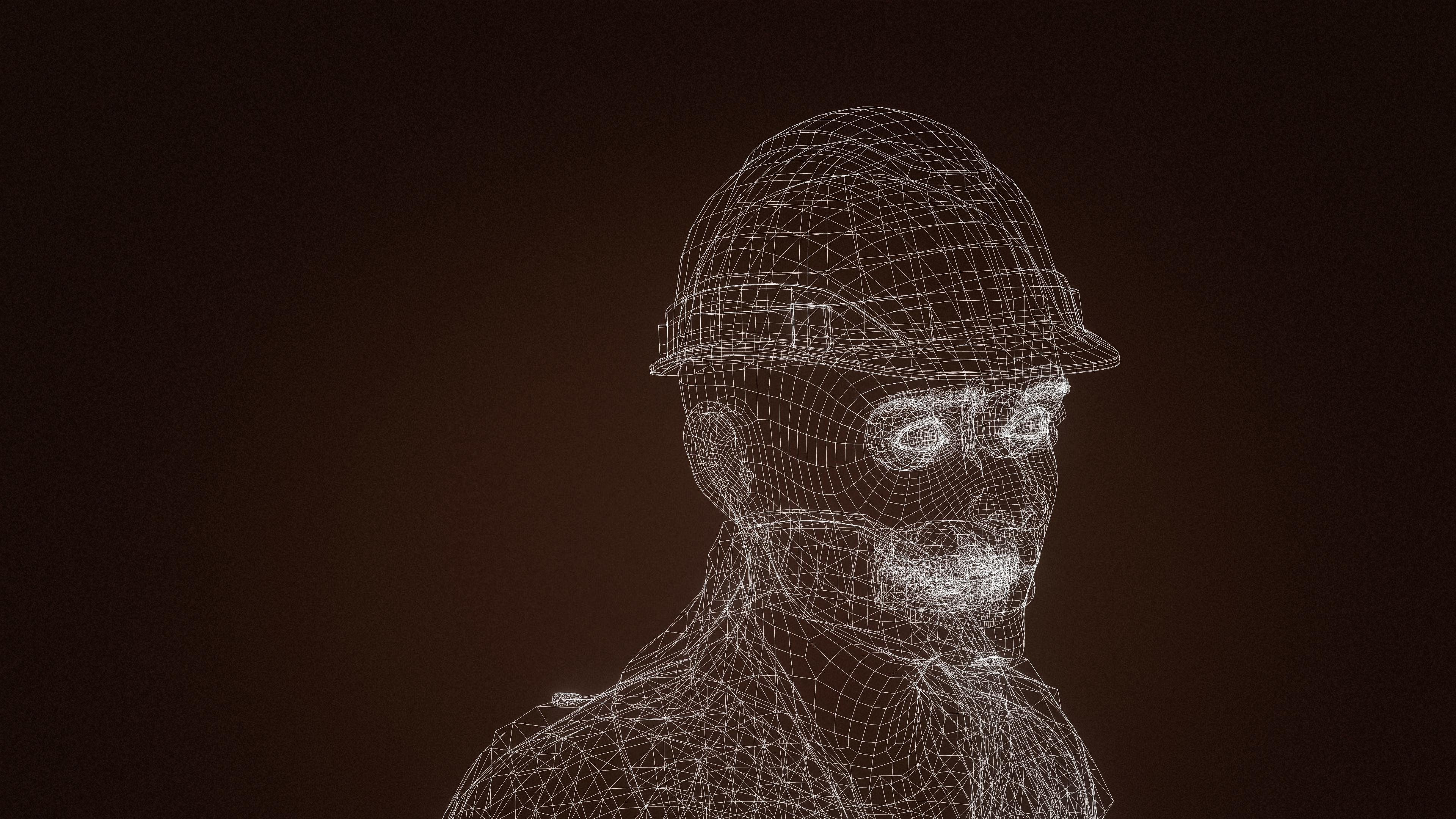 High Quality Female Worker Jeans Low-poly 3D model_19