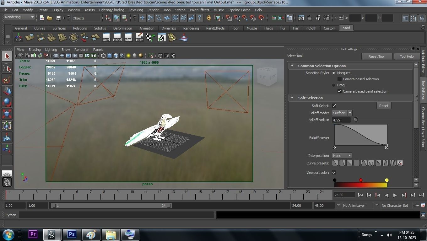 Red breasted toucan 3D model_46